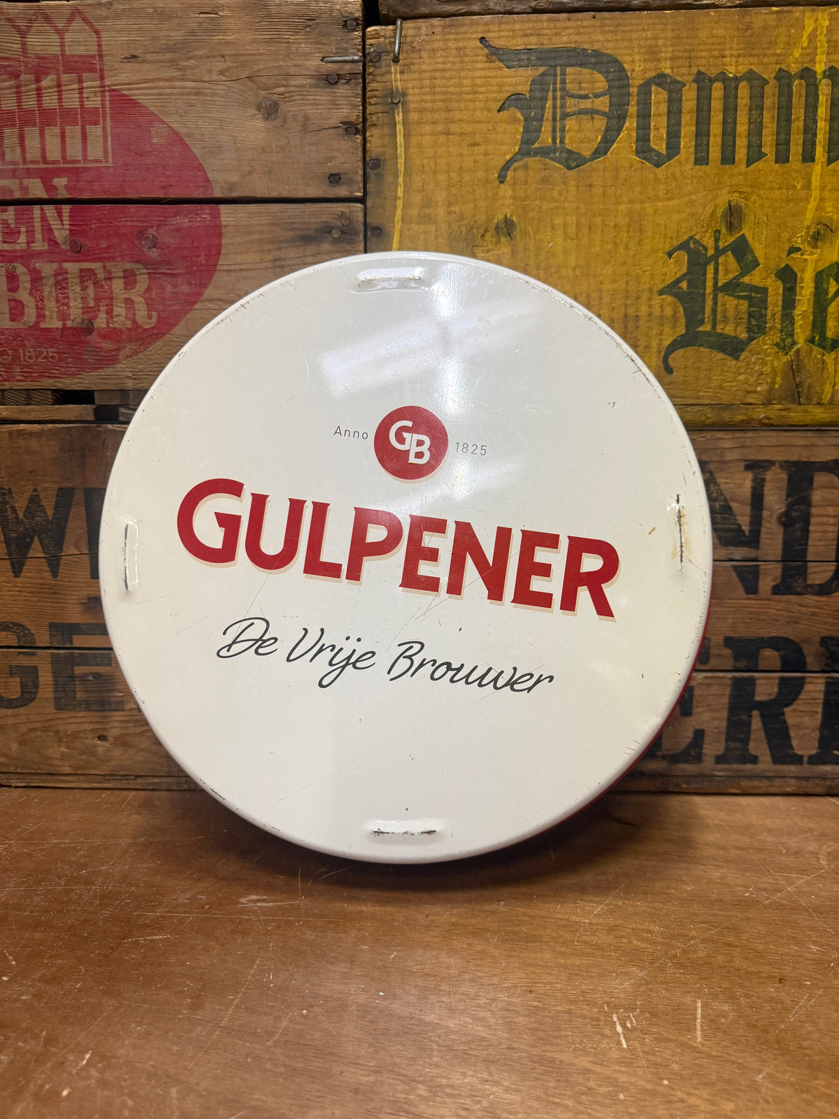 Vintage Gulpener reclame serveerblad