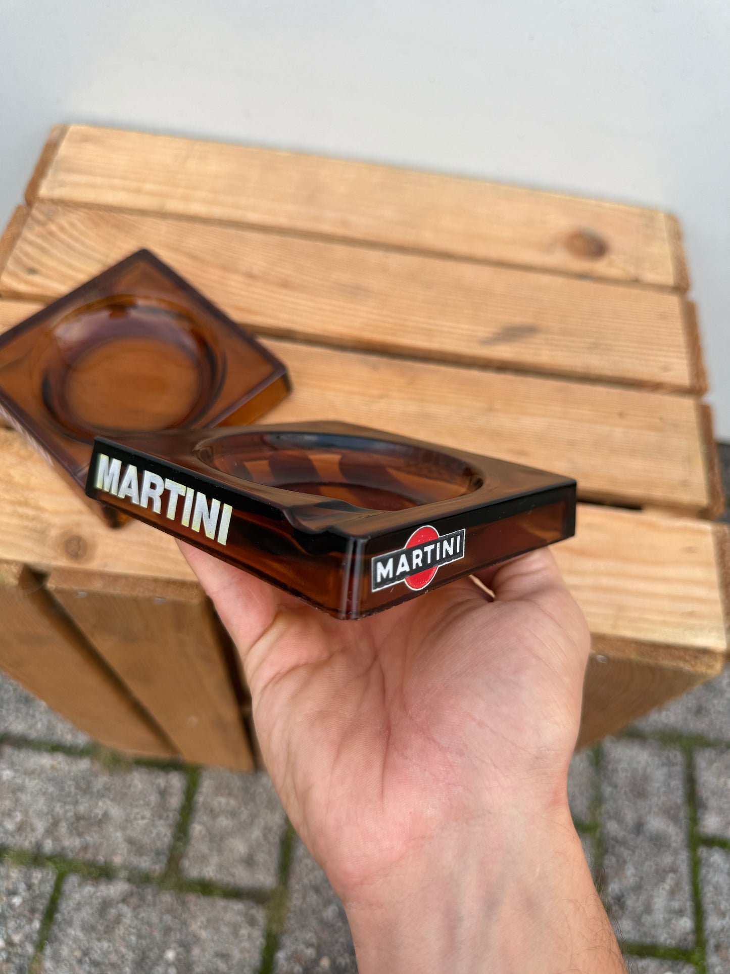 1 Martini reclame asbak vierkant Made in France