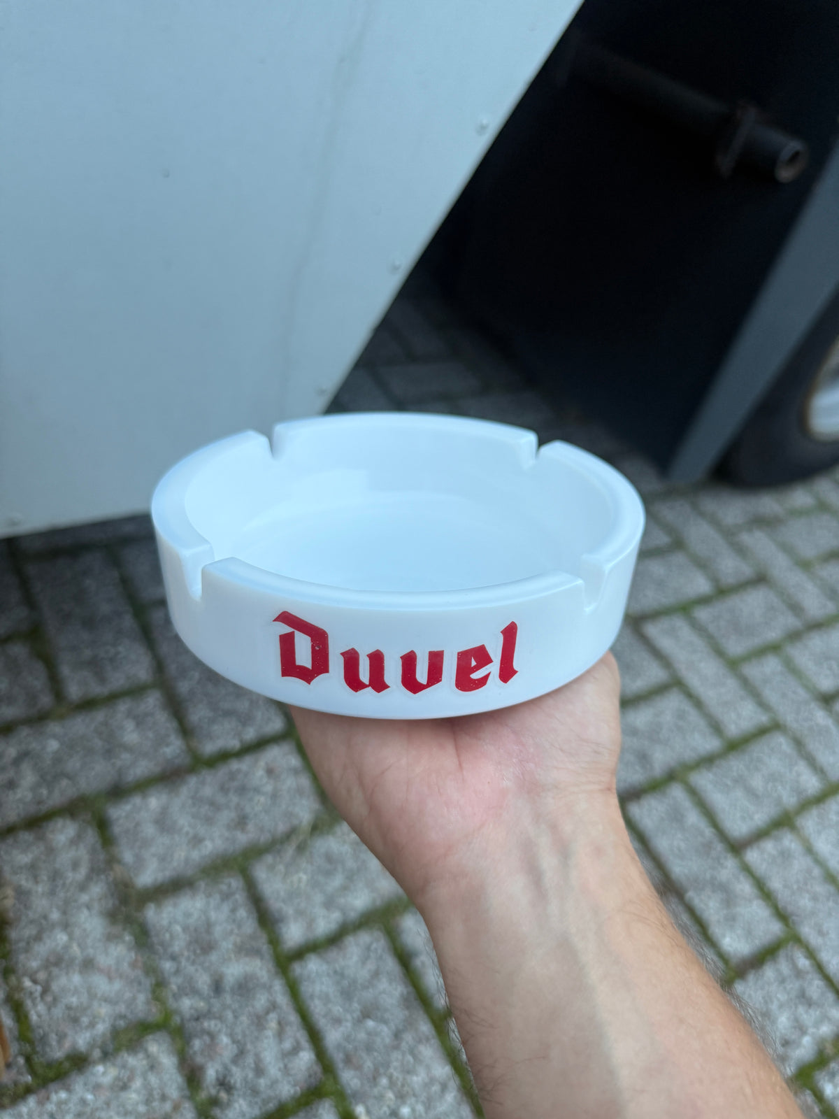 Duvel bier reclameasbak