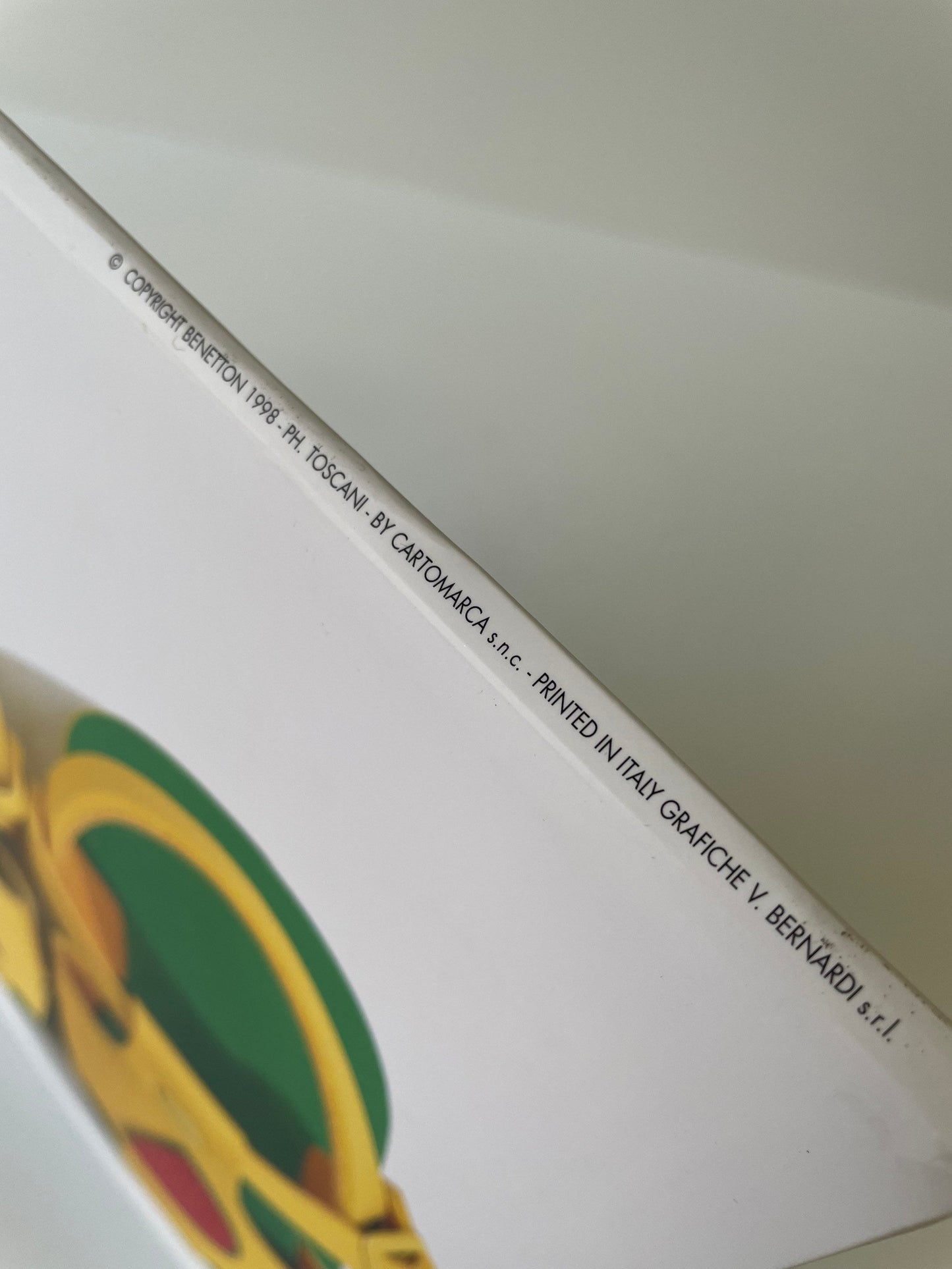 Vintage 90s Benetton Store Display, Rare Double-Sided Cardboard Sign, Oliviero Toscani Advertising, Iconic Fashion Memorabilia Collectible