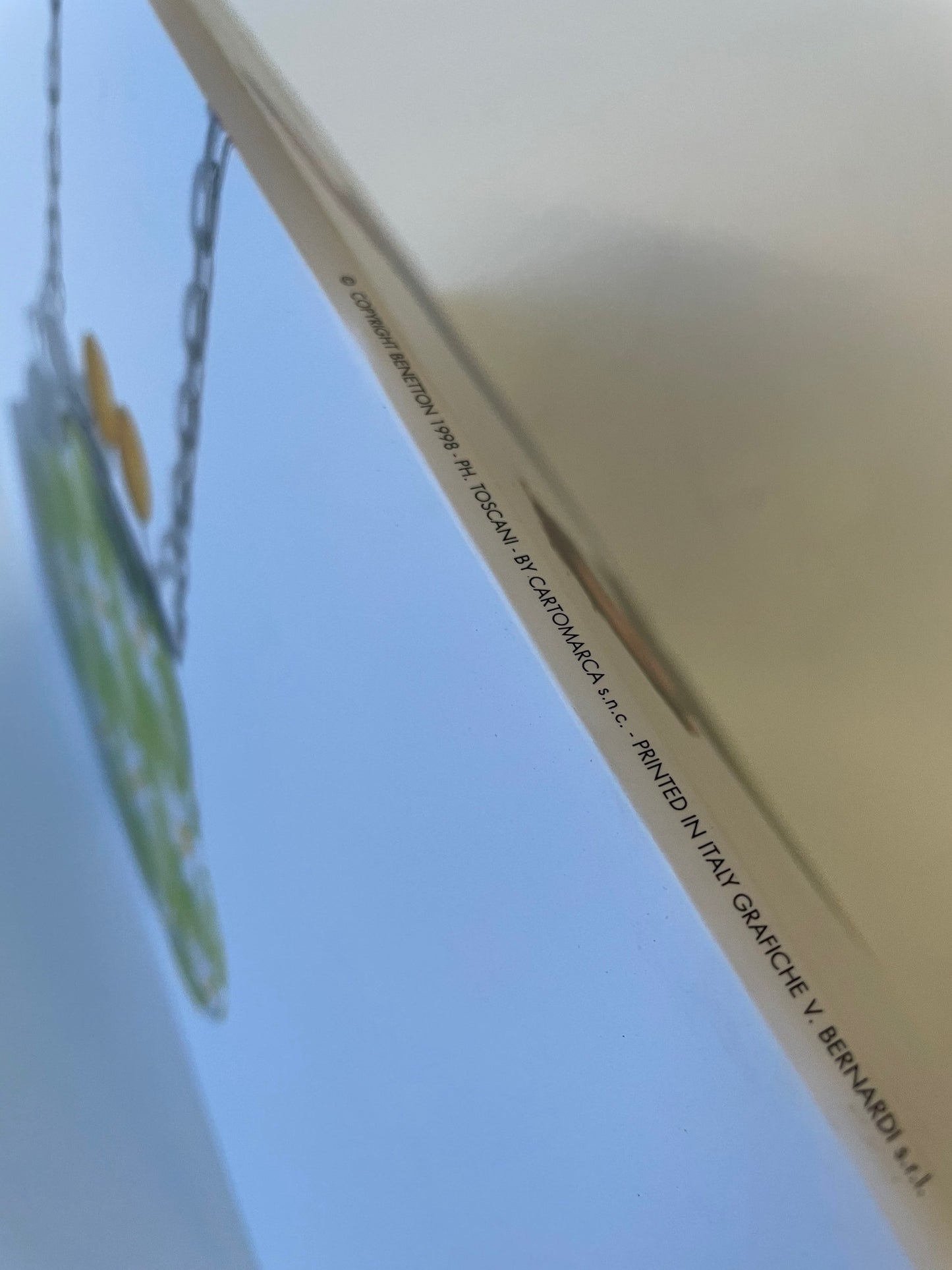 Vintage 90s Benetton Store Display, Rare Double-Sided Cardboard Sign, Oliviero Toscani Advertising, Iconic Fashion Memorabilia Collectible