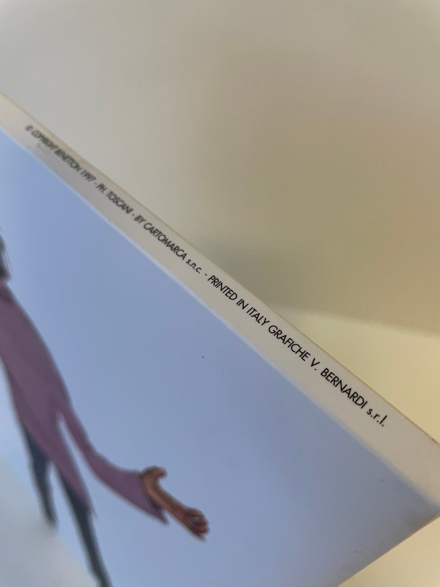 Vintage 90s Benetton Store Display, Rare Double-Sided Cardboard Sign, Oliviero Toscani Advertising, Iconic Fashion Memorabilia Collectible