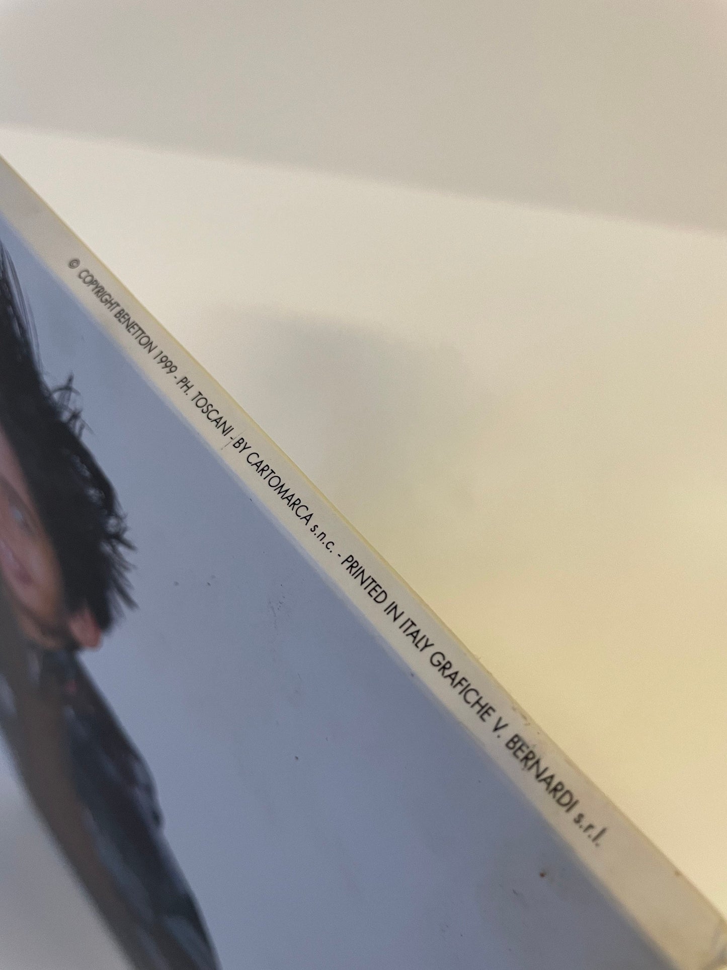 Vintage 90s Benetton Store Display, Rare Double-Sided Cardboard Sign, Oliviero Toscani Advertising, Iconic Fashion Memorabilia Collectible