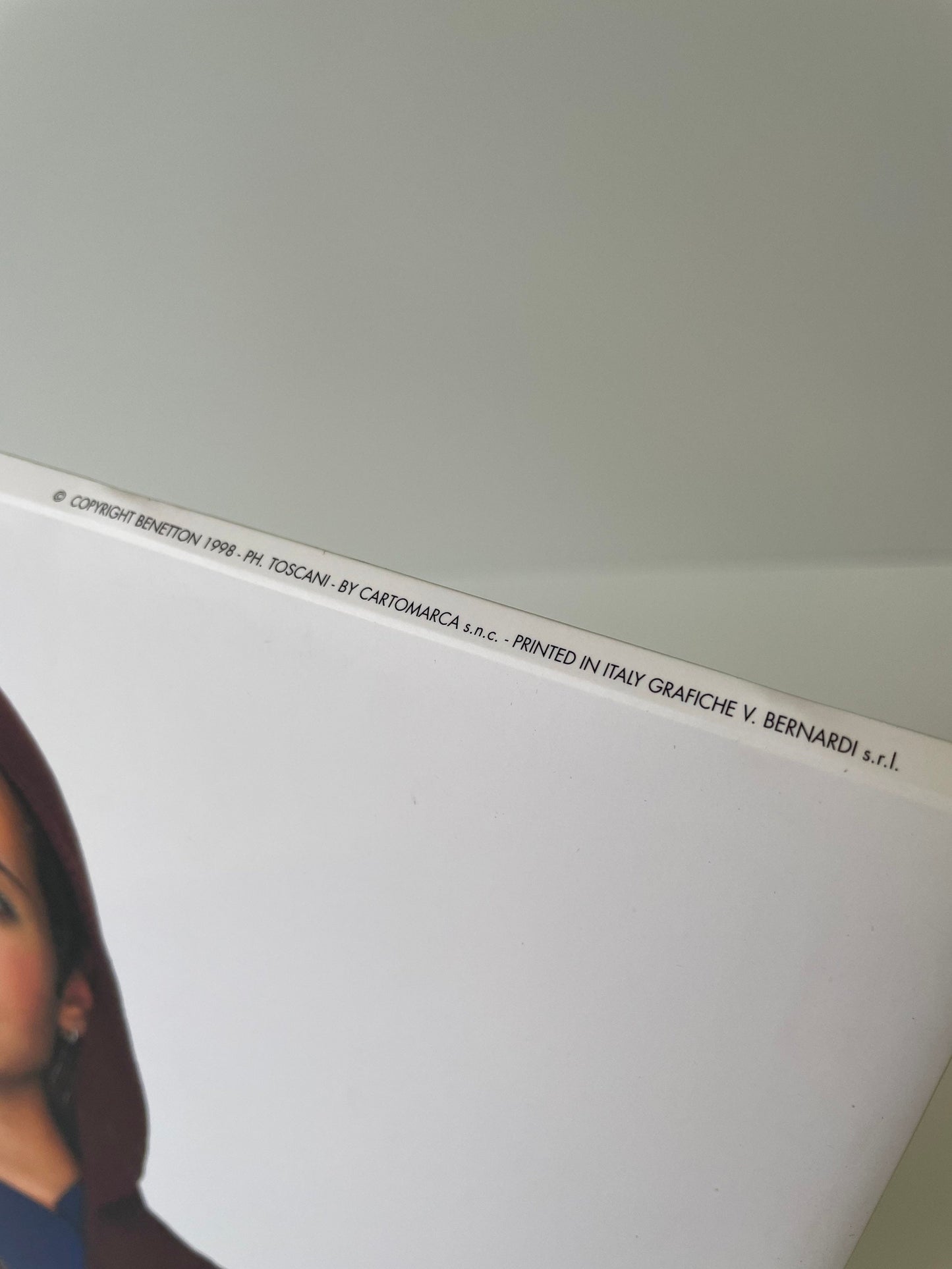 Vintage 90s Benetton Store Display, Rare Double-Sided Cardboard Sign, Oliviero Toscani Advertising, Iconic Fashion Memorabilia Collectible