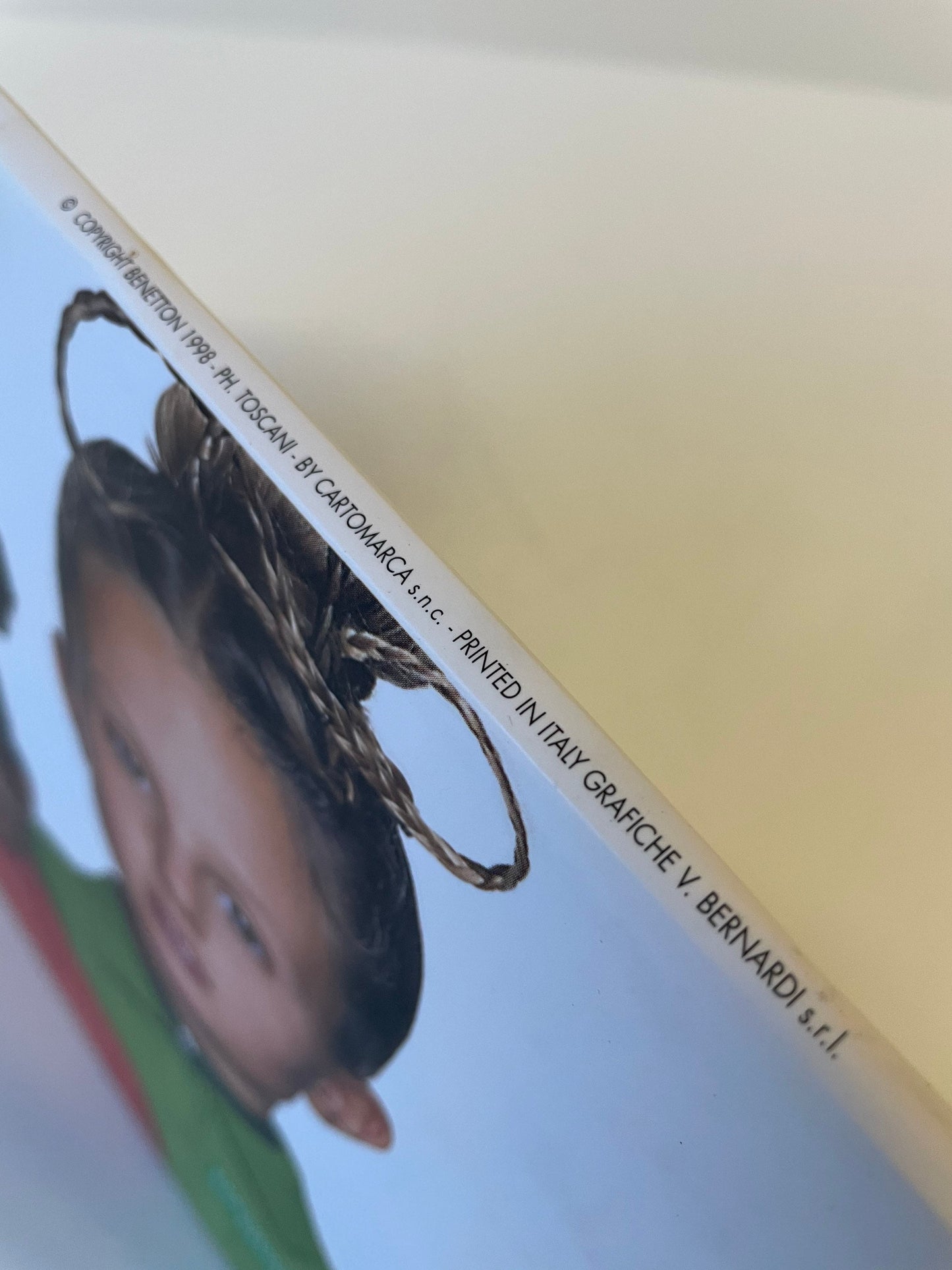 Vintage 90s Benetton Store Display, Rare Double-Sided Cardboard Sign, Oliviero Toscani Advertising, Iconic Fashion Memorabilia Collectible