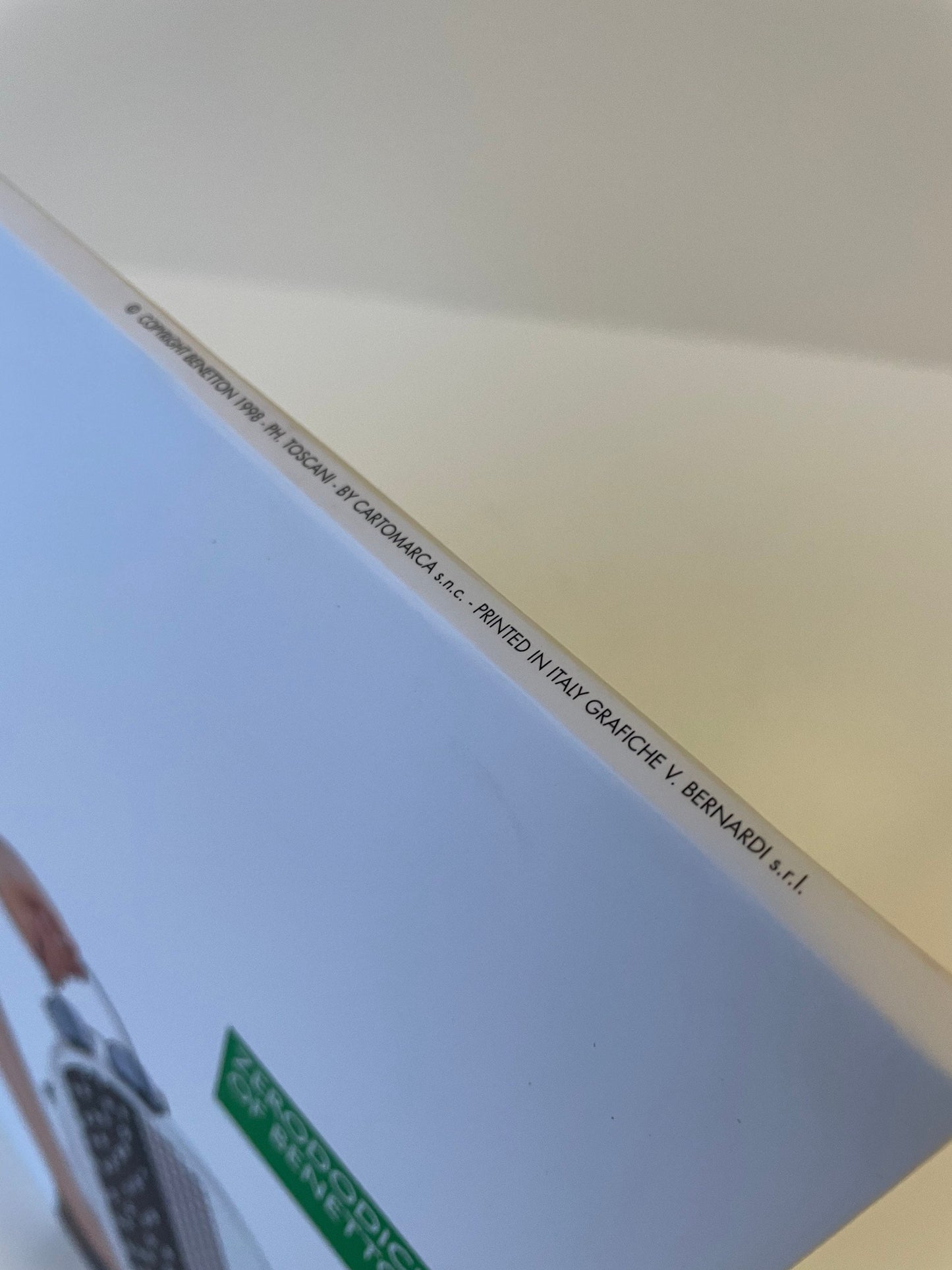 Vintage 90s Benetton Store Display, Rare Double-Sided Cardboard Sign, Oliviero Toscani Advertising, Iconic Fashion Memorabilia Collectible