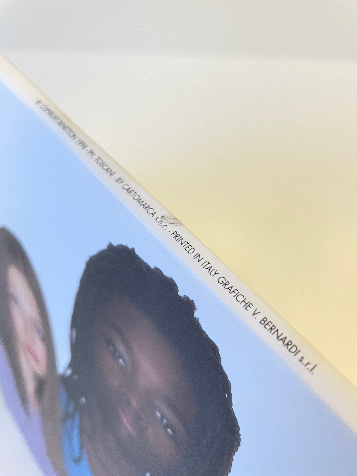 Vintage 90s Benetton Store Display, Rare Double-Sided Cardboard Sign, Oliviero Toscani Advertising, Iconic Fashion Memorabilia Collectible