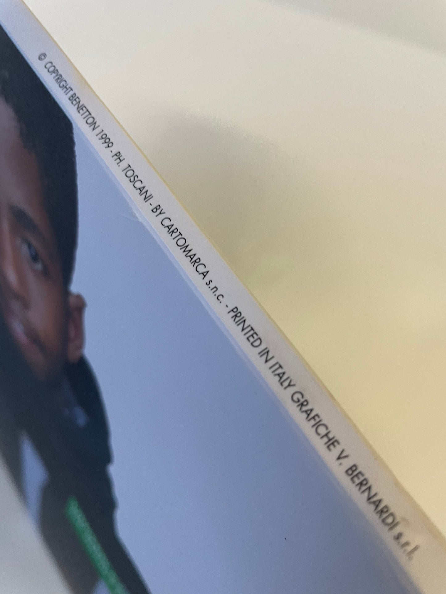 Vintage 90s Benetton Store Display, Rare Double-Sided Cardboard Sign, Oliviero Toscani Advertising, Iconic Fashion Memorabilia Collectible