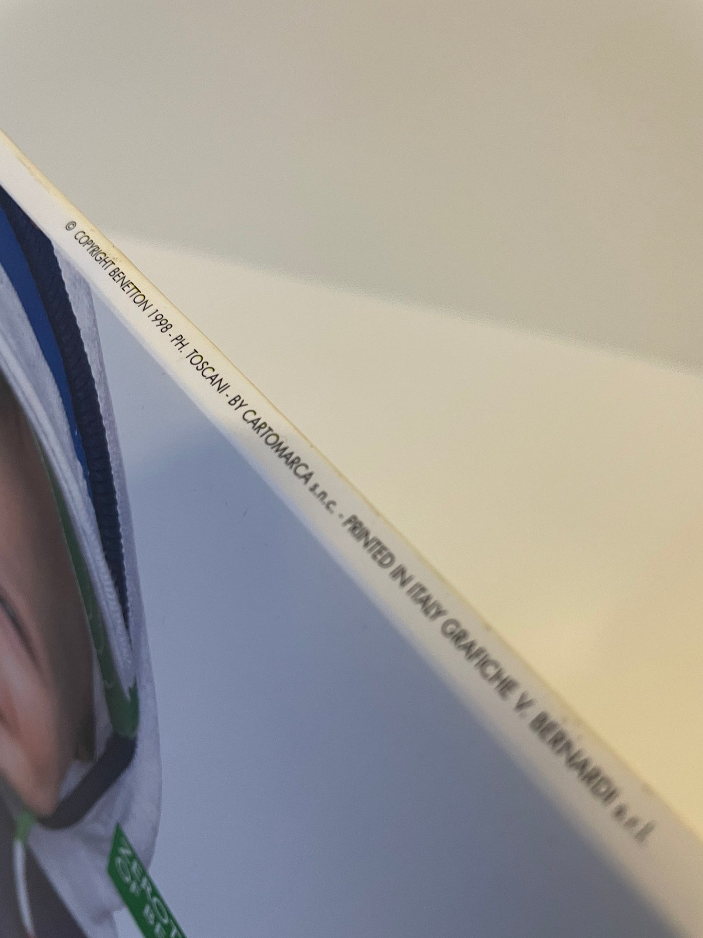 Vintage 90s Benetton Store Display, Rare Double-Sided Cardboard Sign, Oliviero Toscani Advertising, Iconic Fashion Memorabilia Collectible