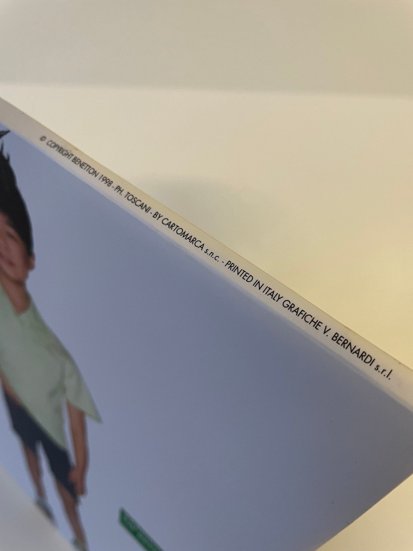 Vintage 90s Benetton Store Display, Rare Double-Sided Cardboard Sign, Oliviero Toscani Advertising, Iconic Fashion Memorabilia Collectible