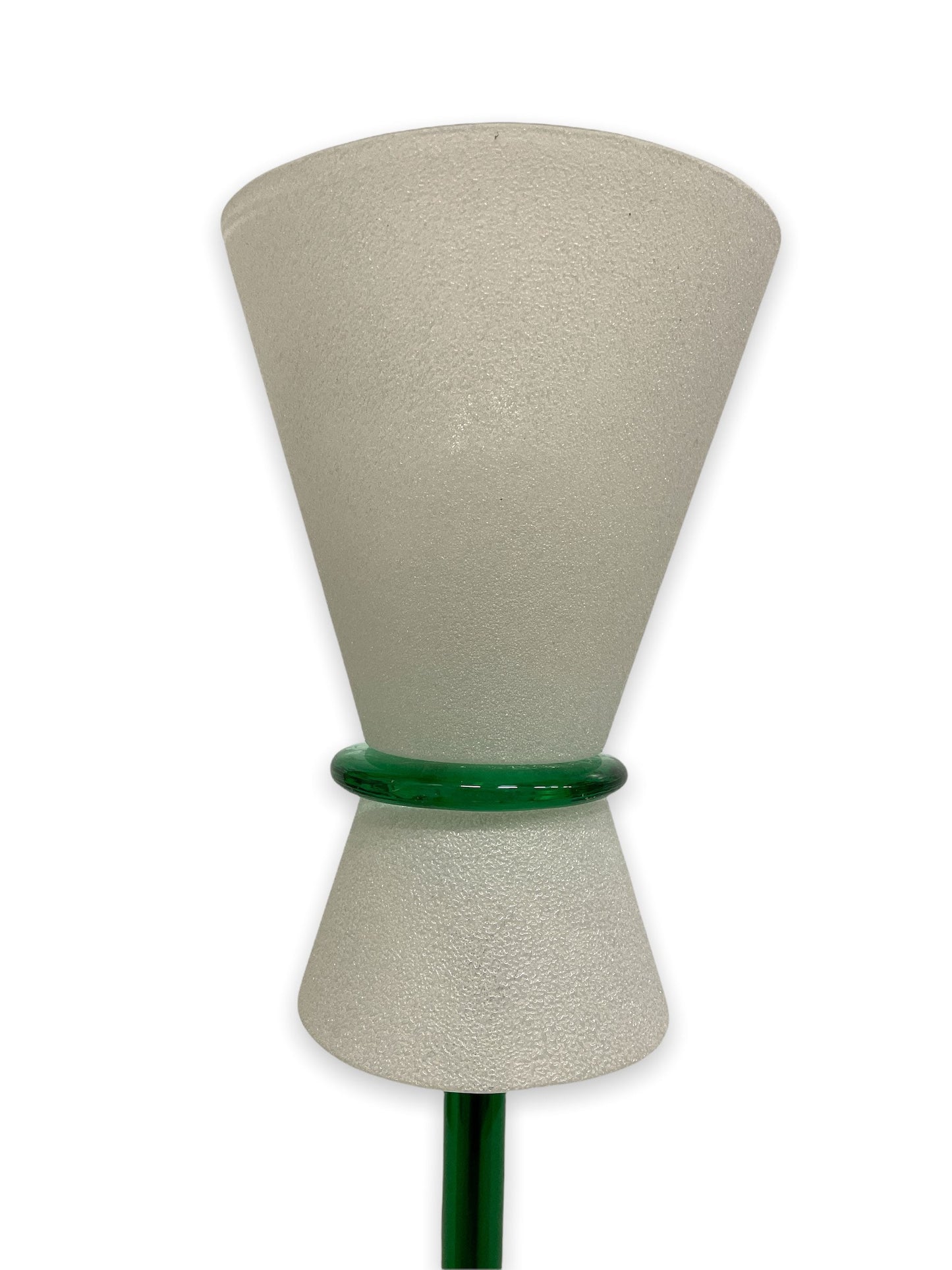 CLEARANCE SALE Glass Table Lamp, New Old Stock, Postmodern Design Standing Light, Desk Nightstand Lamp, 1990s Interior Style