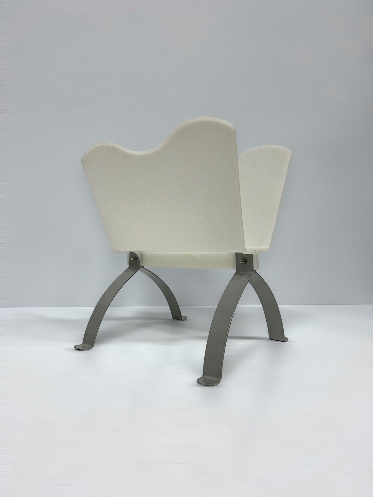 Vintage Ikea Magazine Lecture Tray, Design Per Ivar Ledang, White Clouds Inspired, 1990s Postmodern Interior