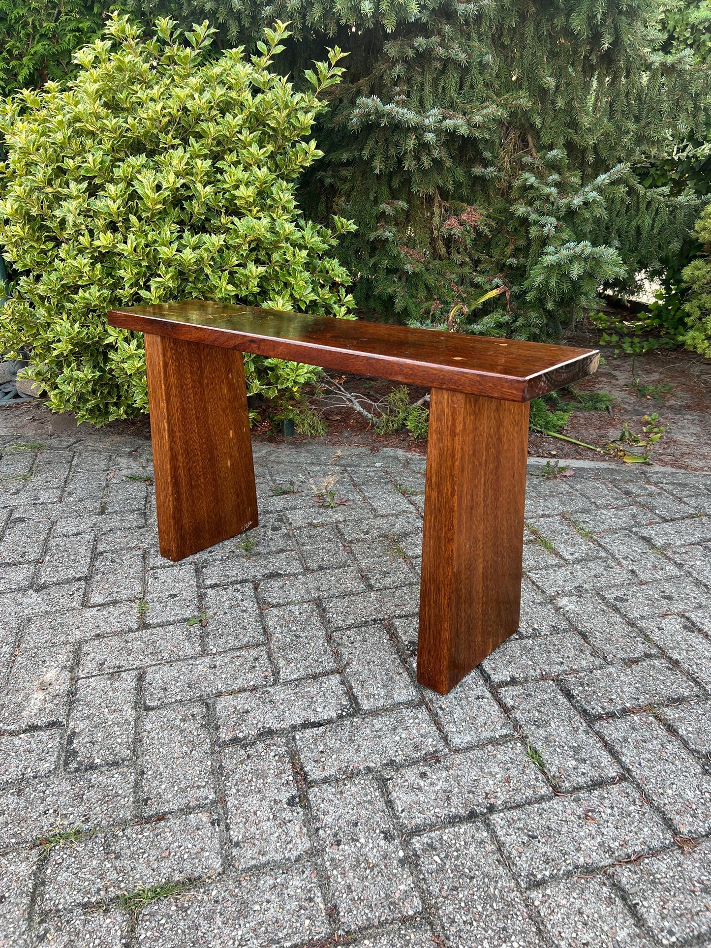 Gerestaureerde houten bank
