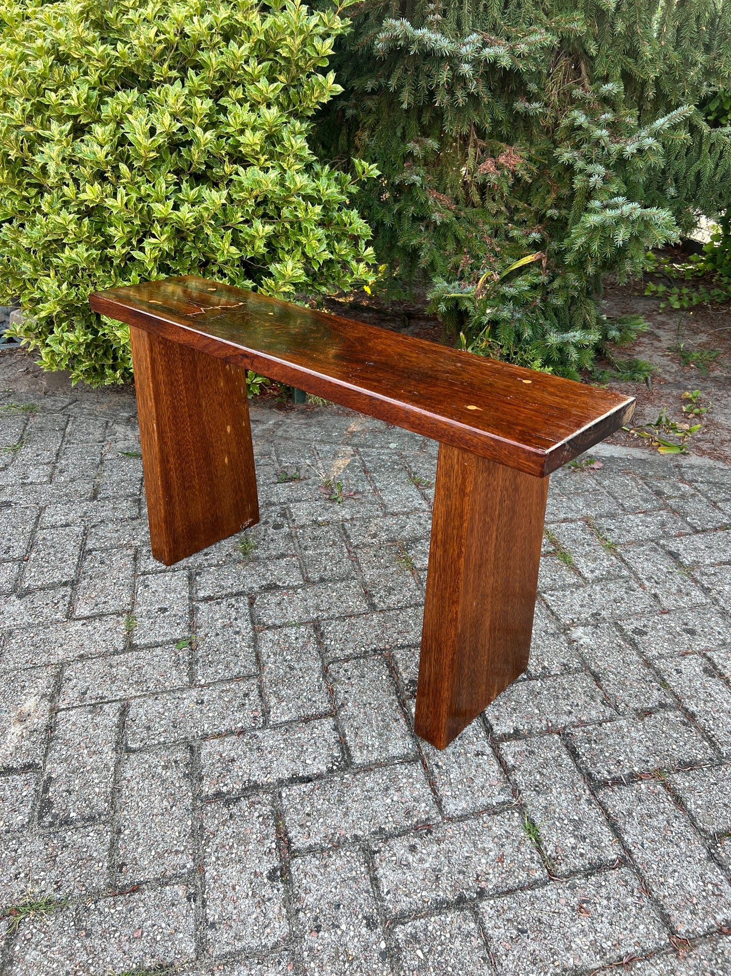Gerestaureerde houten bank
