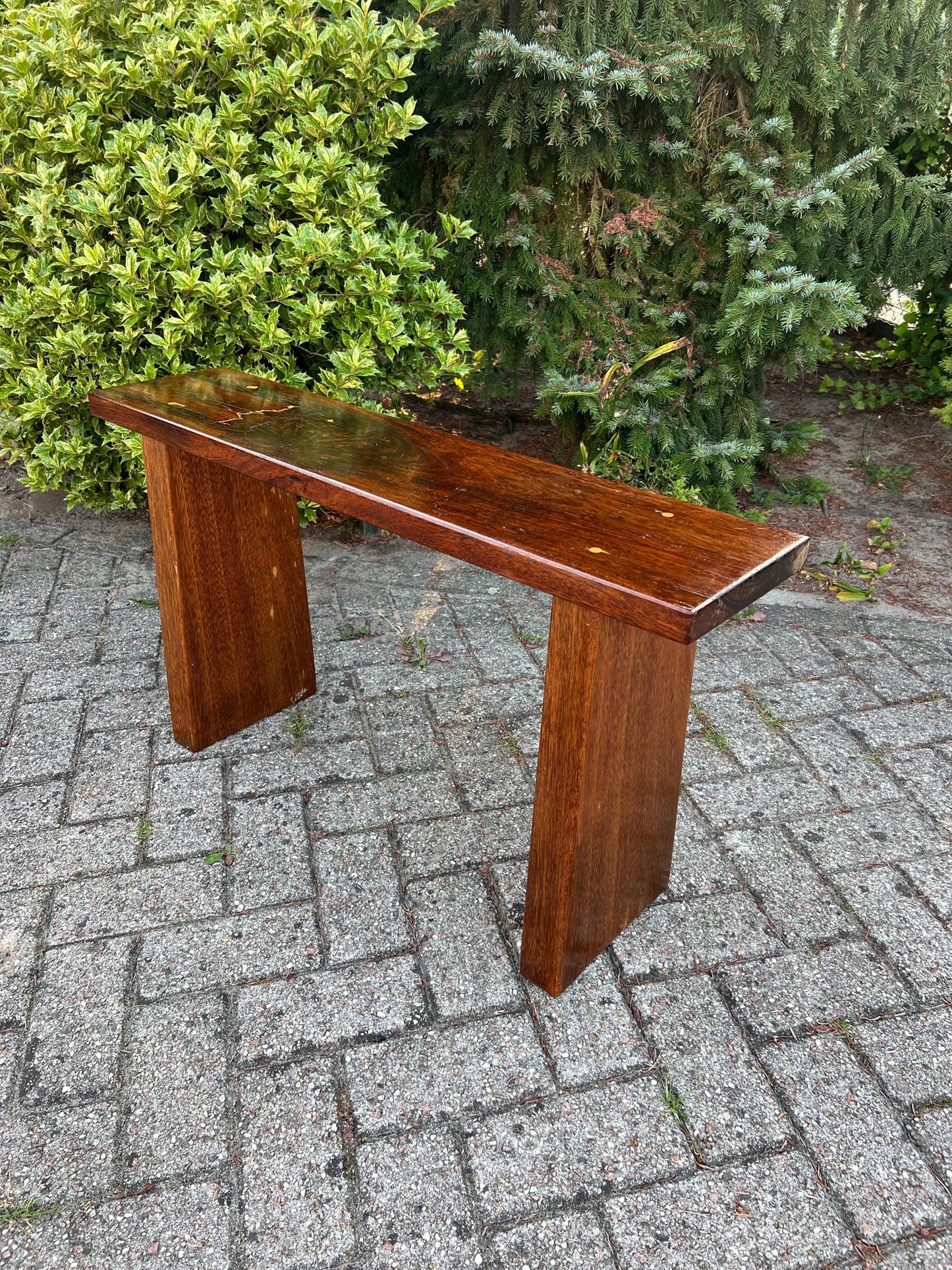 Gerestaureerde houten bank