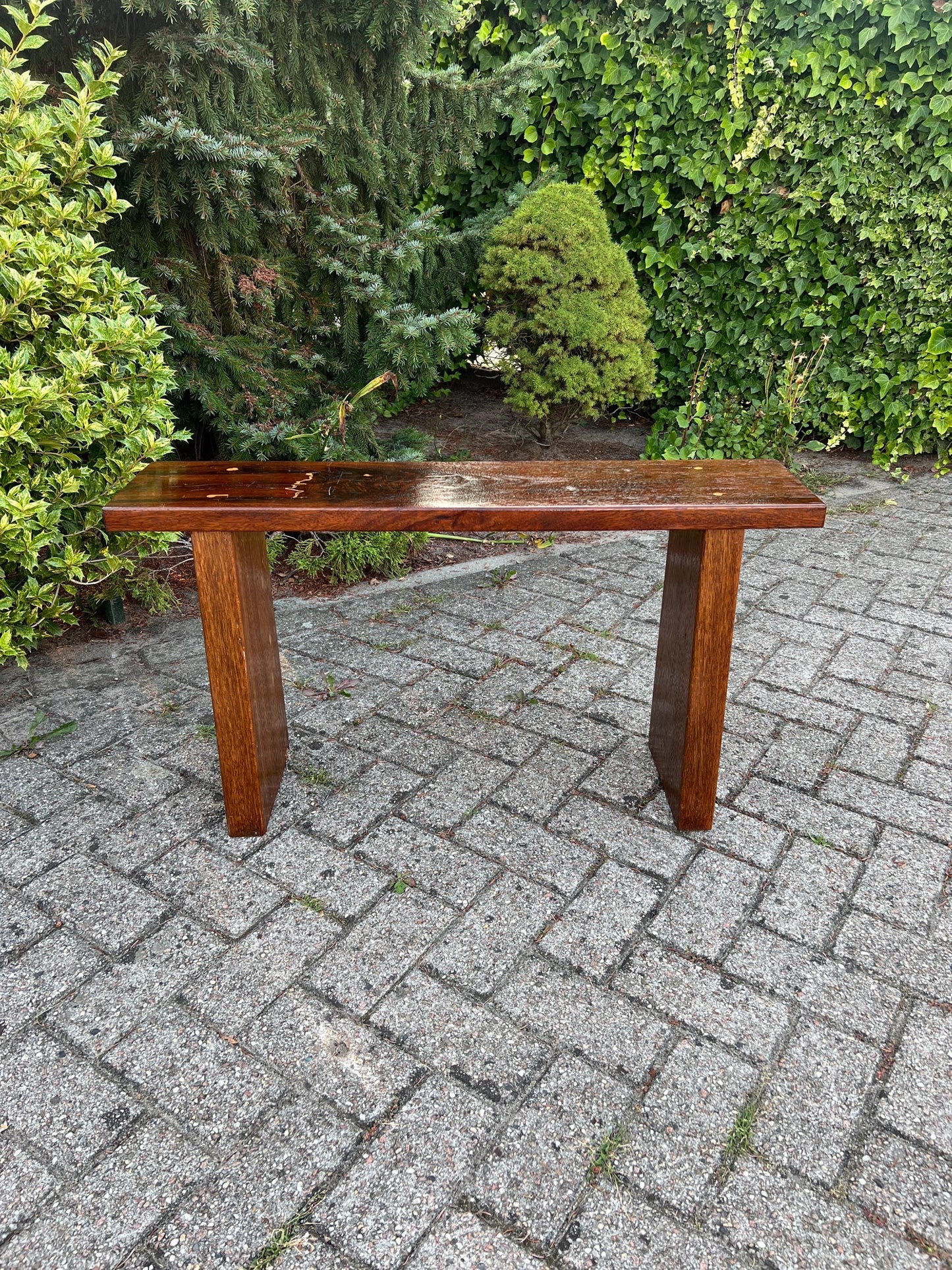Gerestaureerde houten bank