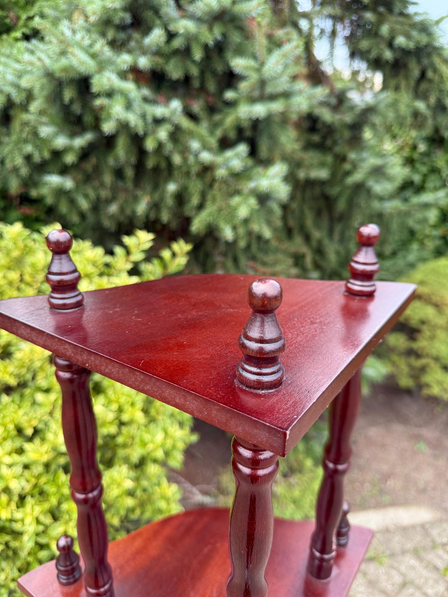 5-Tier Wooden Corner Table Etagere
