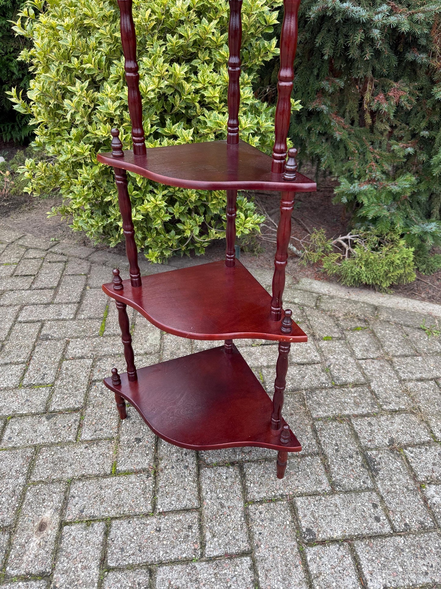 5-Tier Wooden Corner Table Etagere
