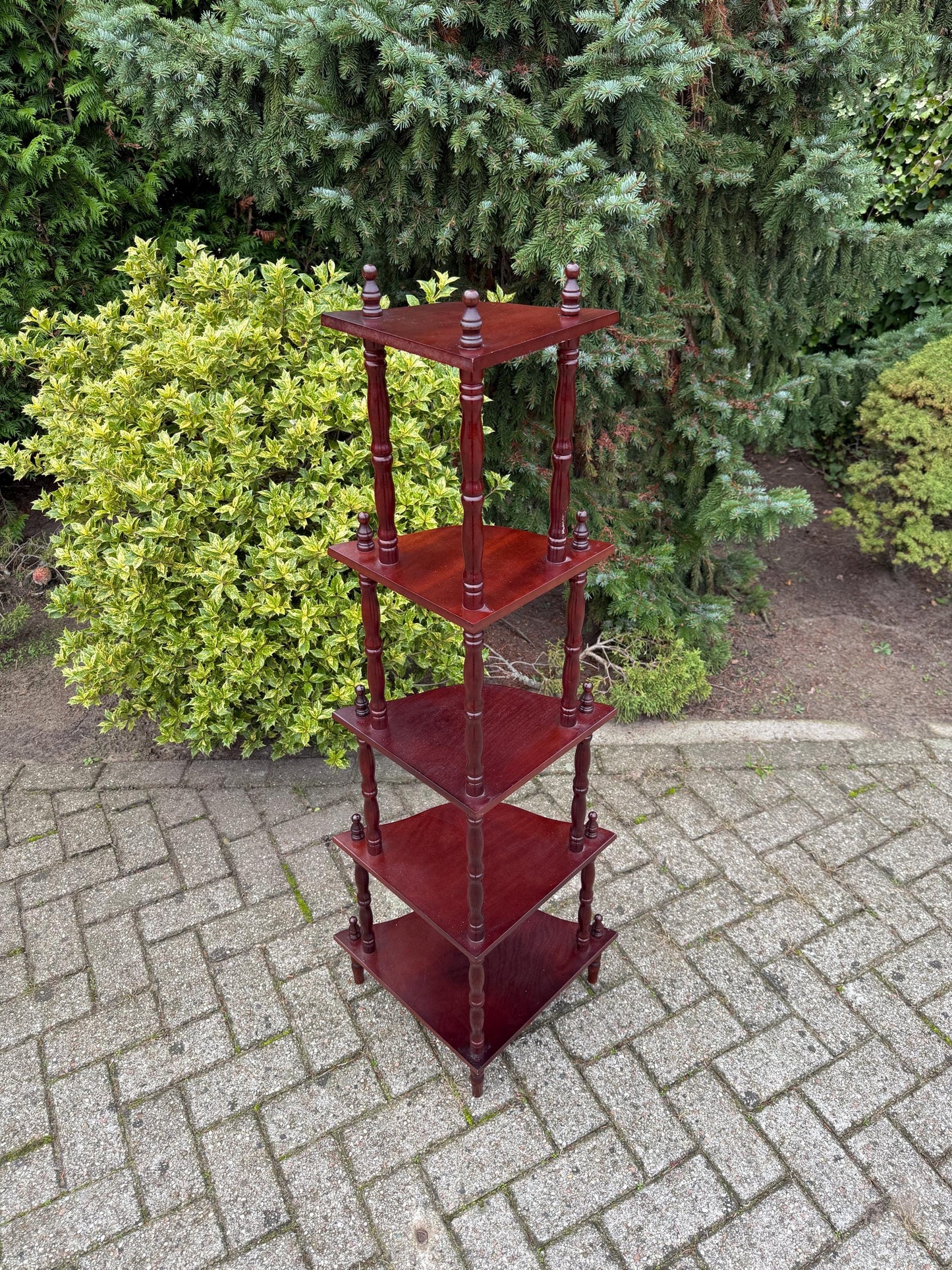 5-Tier Wooden Corner Table Etagere