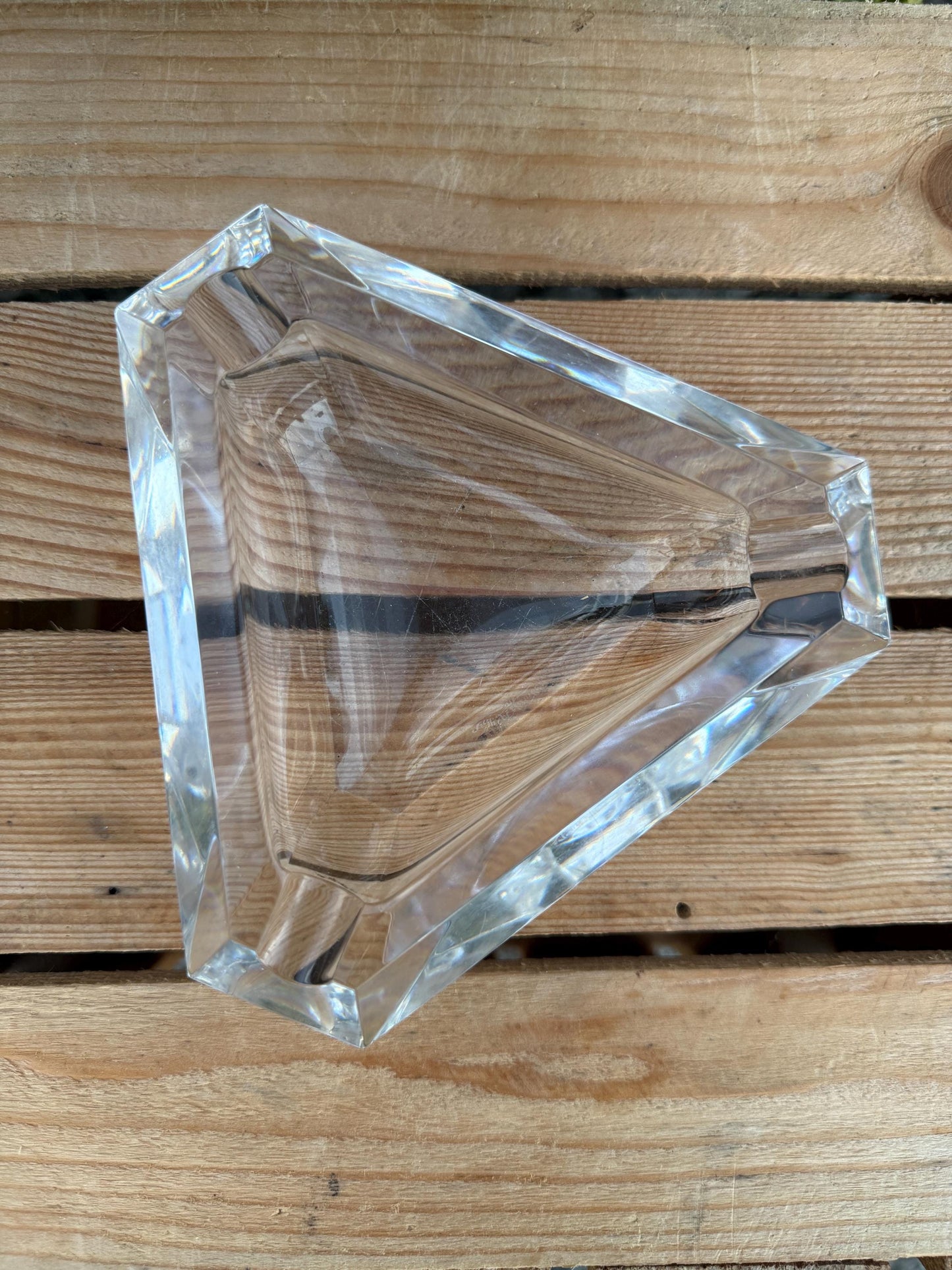 Val Saint Lambert Crystal Ashtray