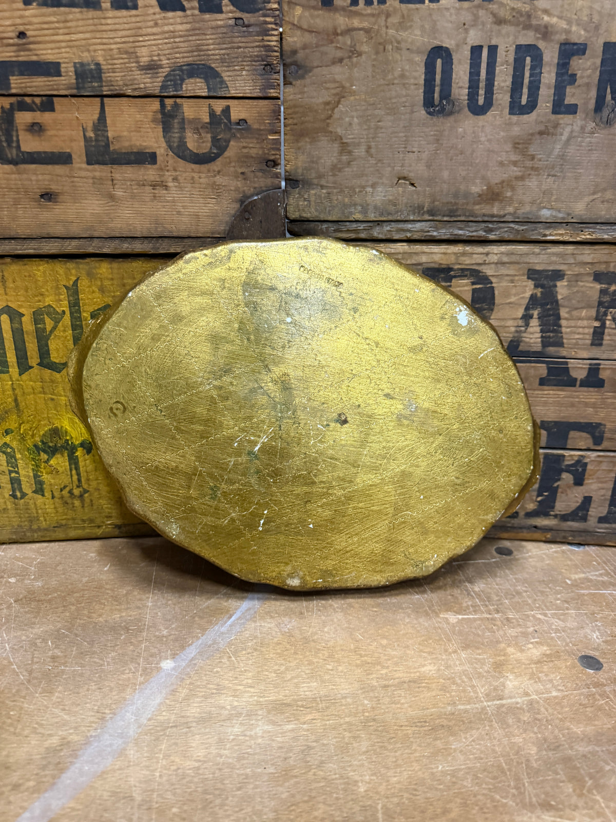 Florentine dienblad mintblauw en goud