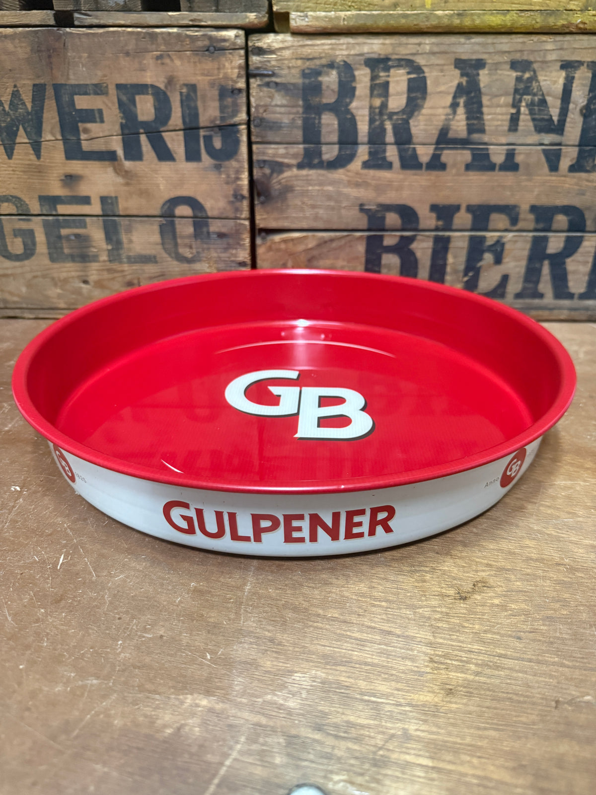 Vintage Gulpener reclame serveerblad