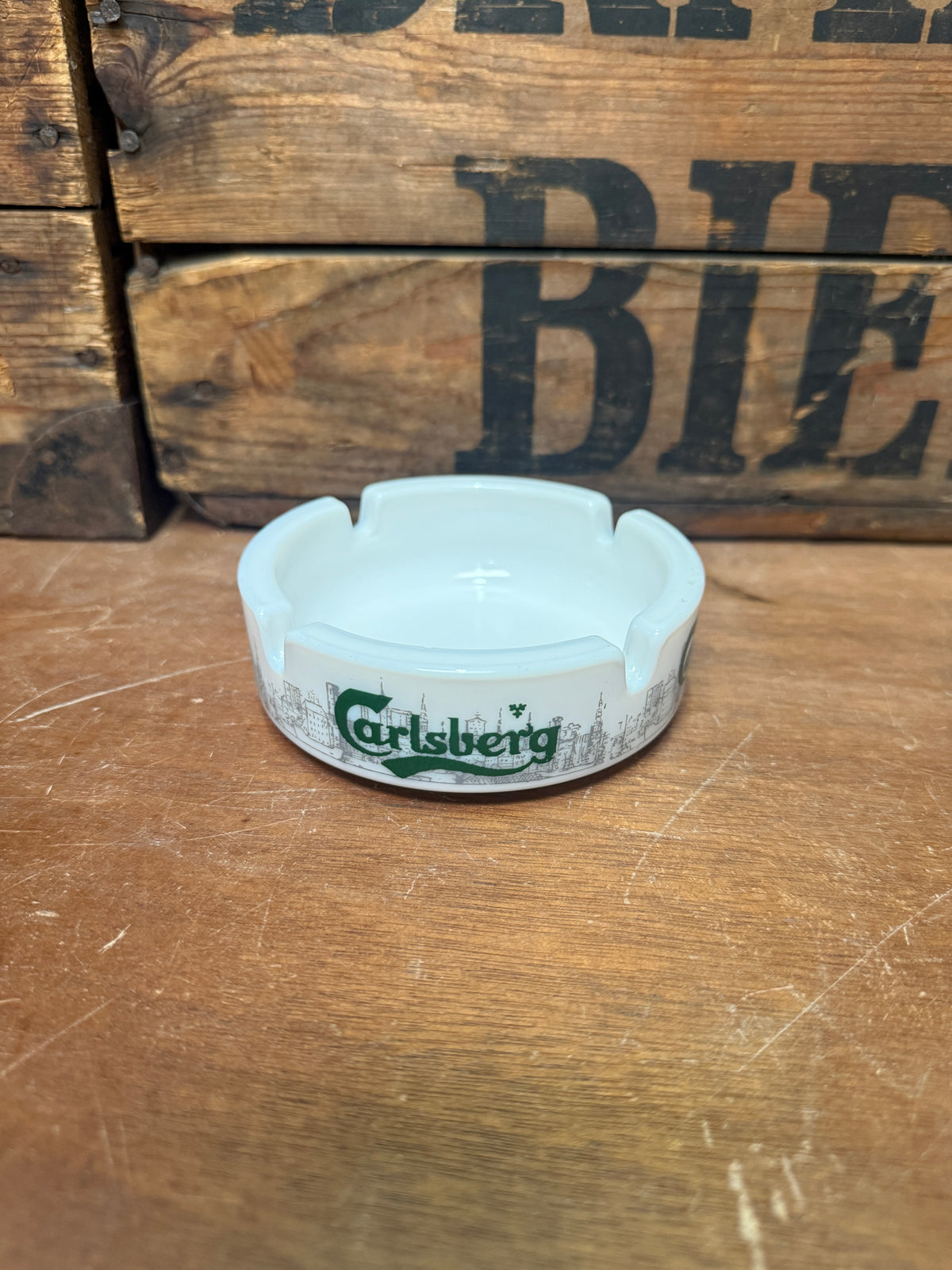 Carlsberg glazen reclameasbakken