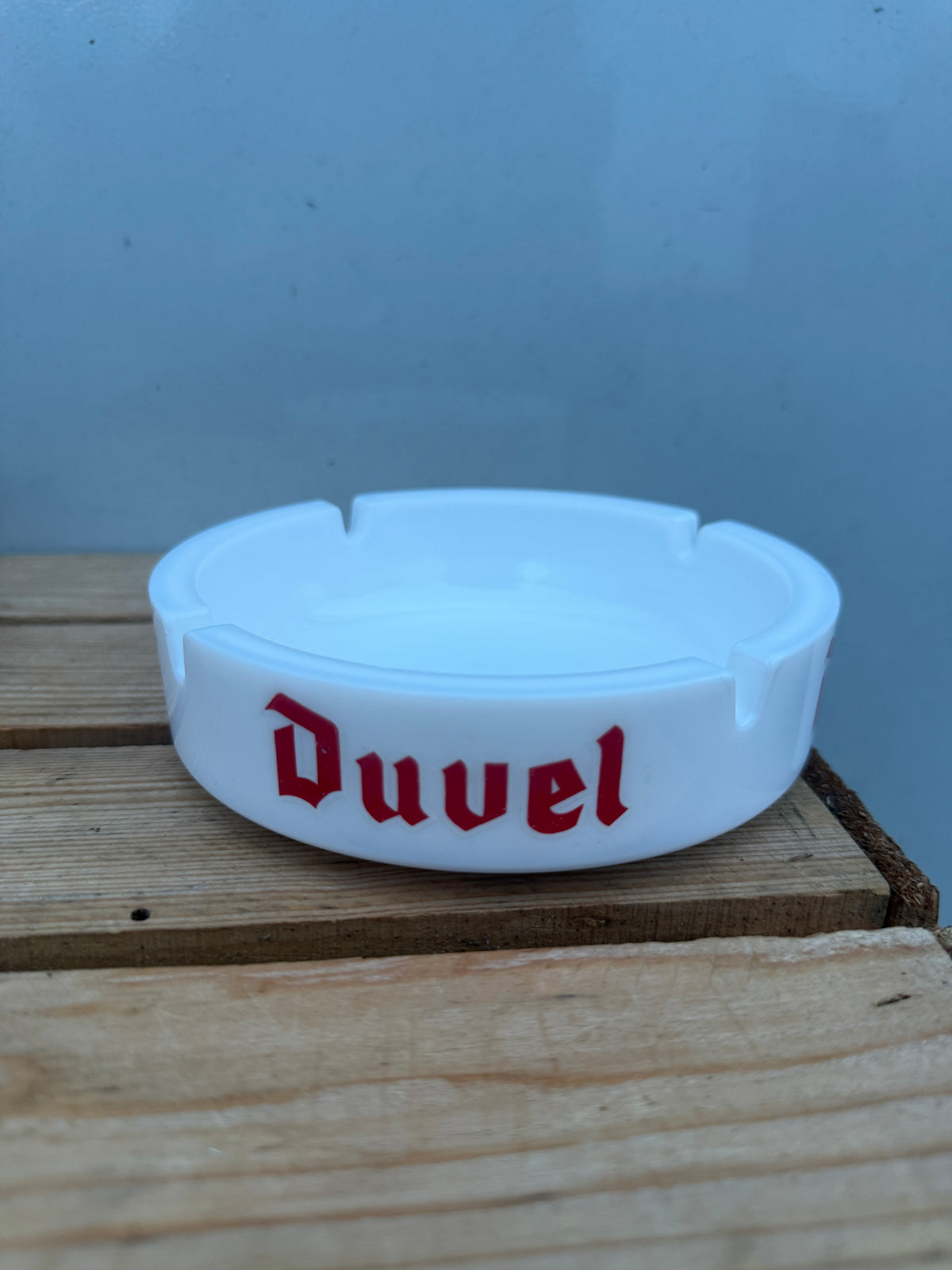 Duvel bier reclameasbak