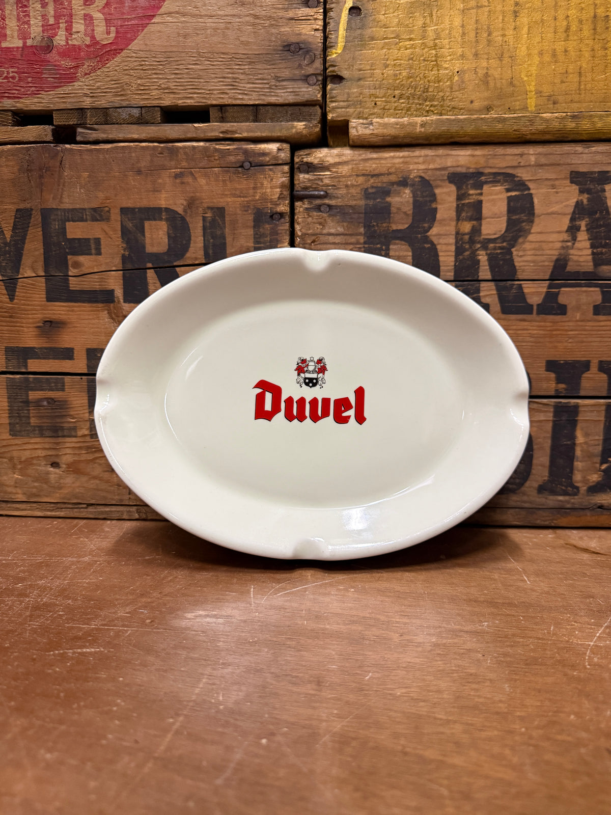 Duvel ovale keramische reclameasbak