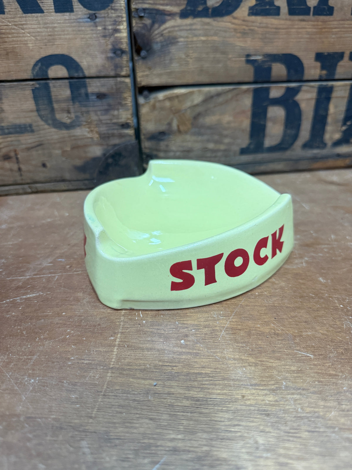 Vintage Stock reclameasbak