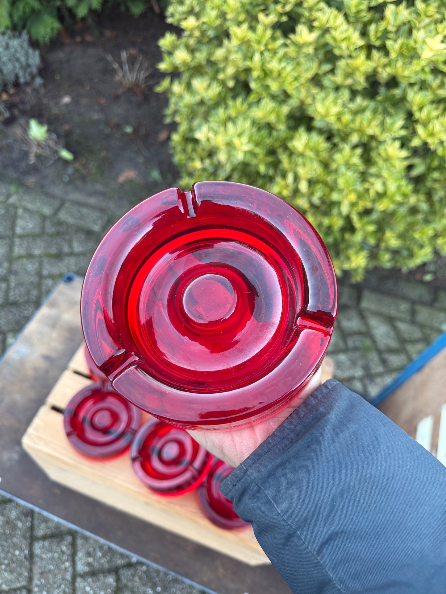 Marlboro asbakken rood glas