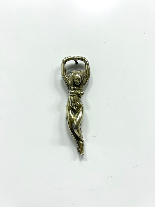 Vintage Brass Lady Bottle Opener