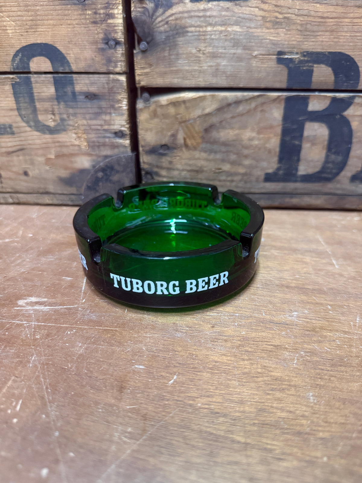 Tuborg glazen reclameasbak