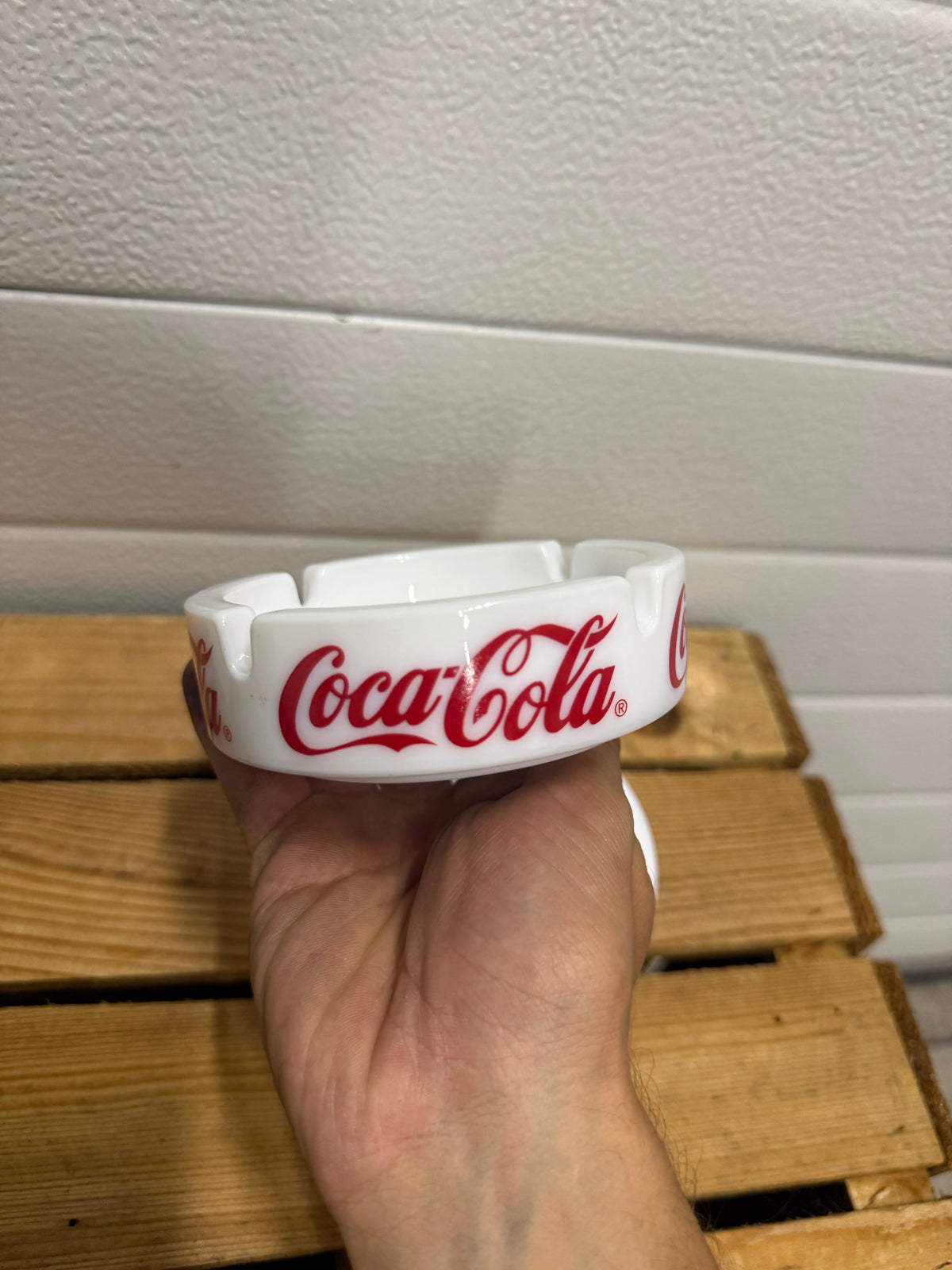 Coca-Cola opaalglazen reclameasbak