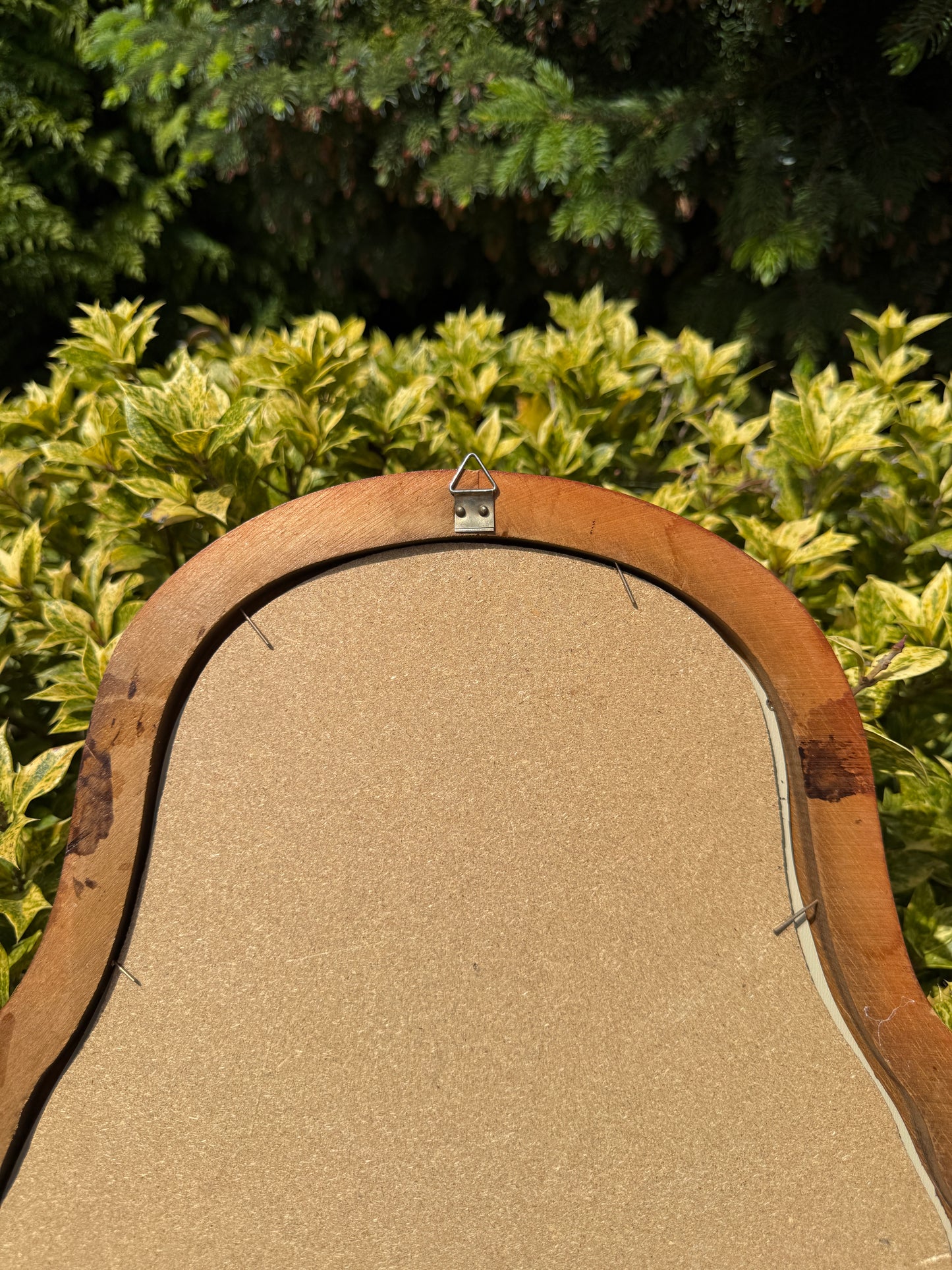 Vintage Houten Wandspiegel met Sierlijke Lijst