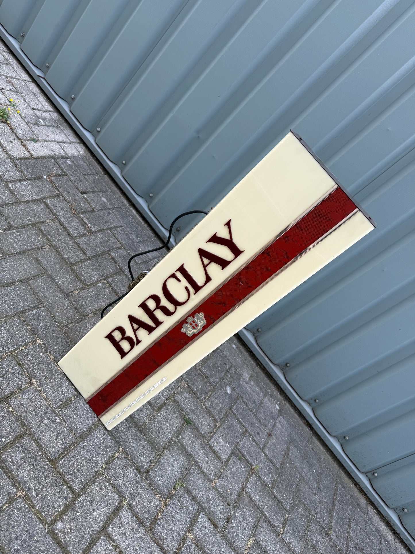 Vintage Barclay lichtbak dubbelzijdig