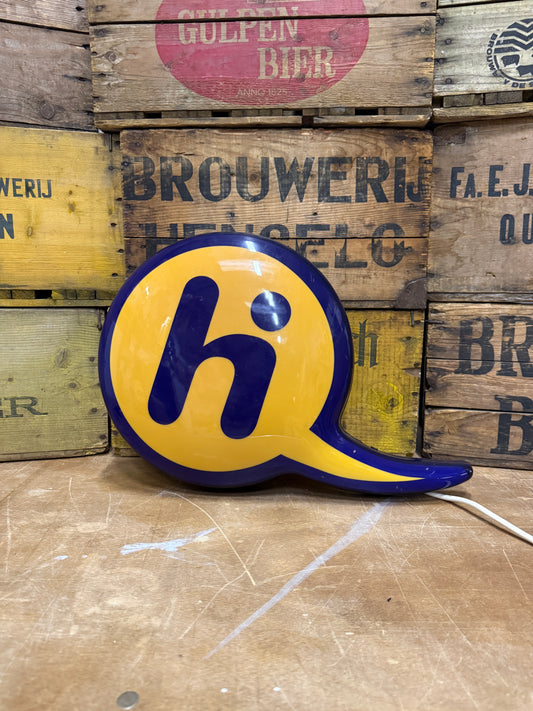 Vintage HI telecom reclame lichtbak