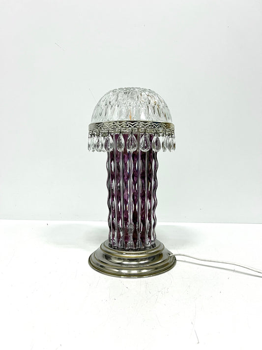 Vintage Fidenza Glass Vase Lamp