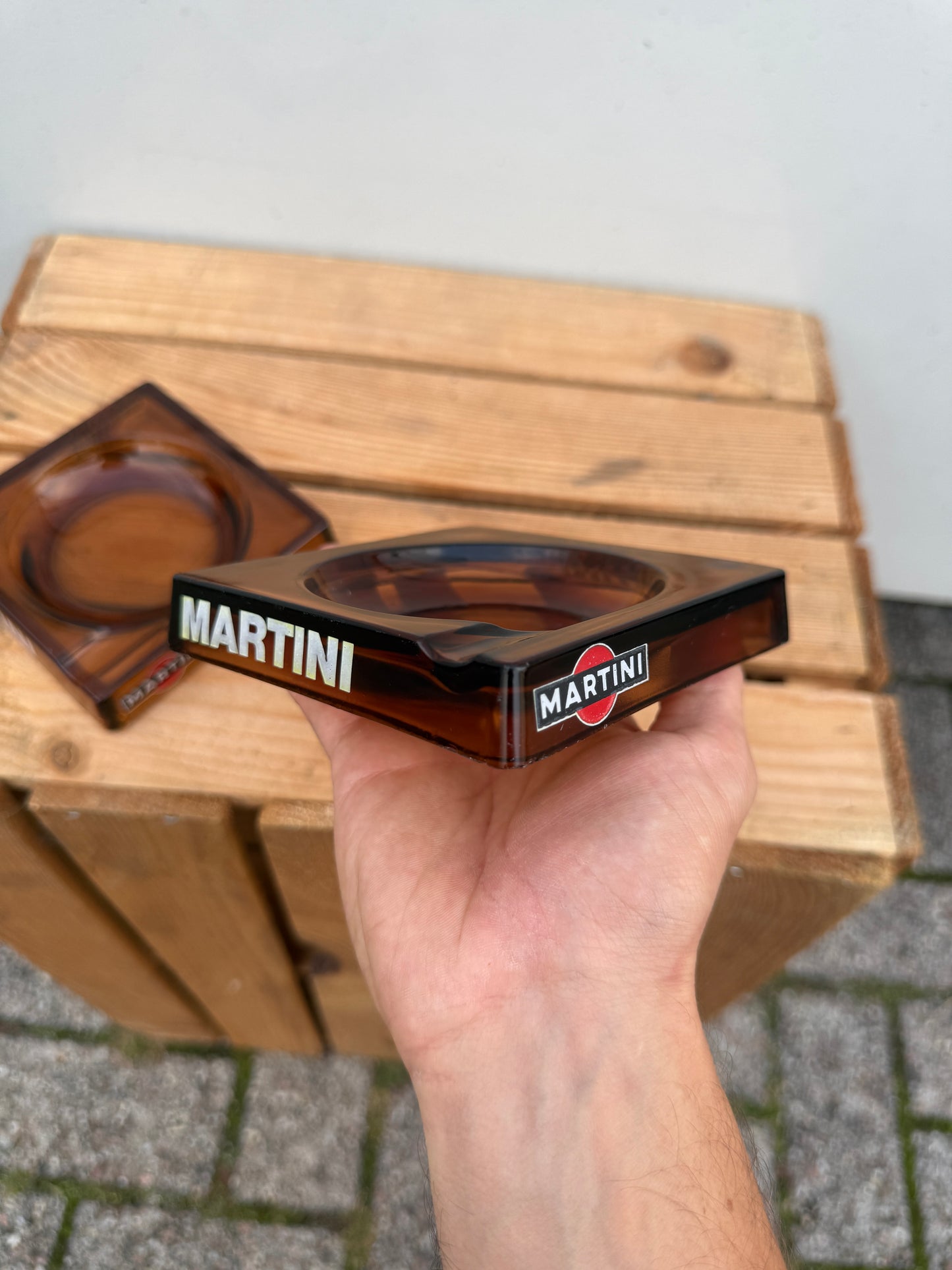1 Martini reclame asbak vierkant Made in France