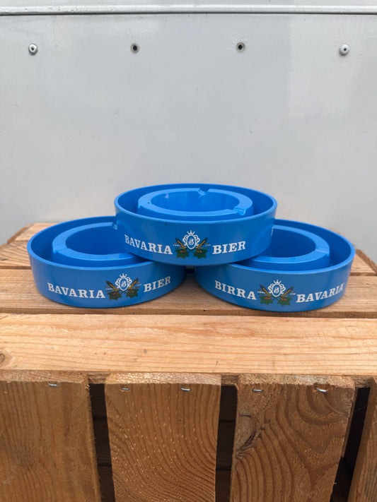 Bavaria bier reclame asbak kunststof blauw