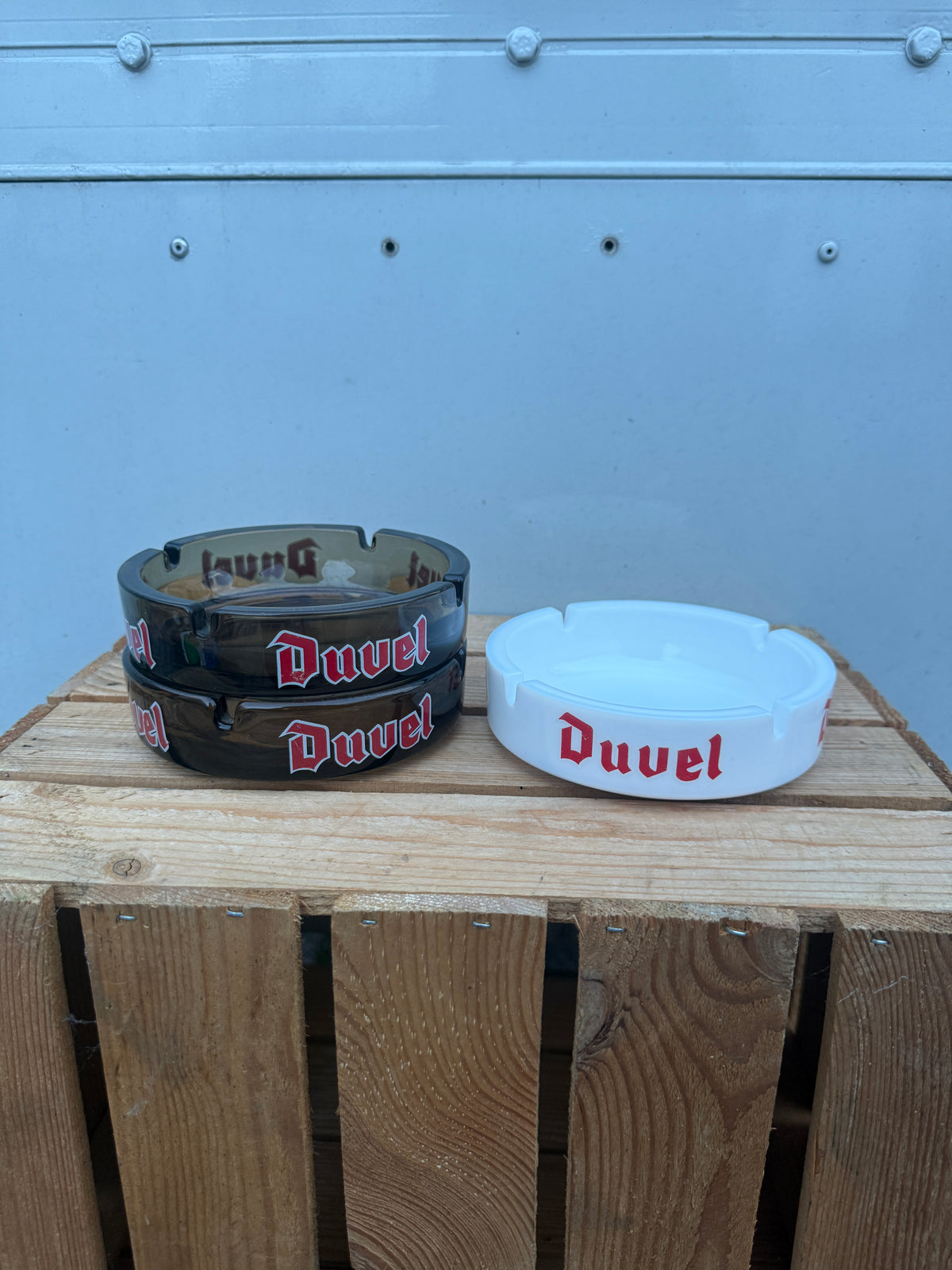 Duvel bier reclameasbak