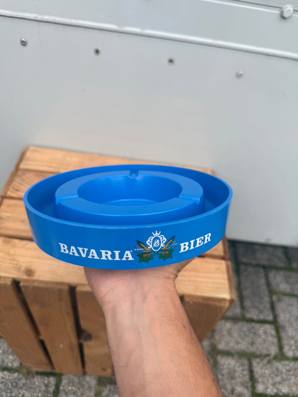 Bavaria blauwe kunststof reclameasbak