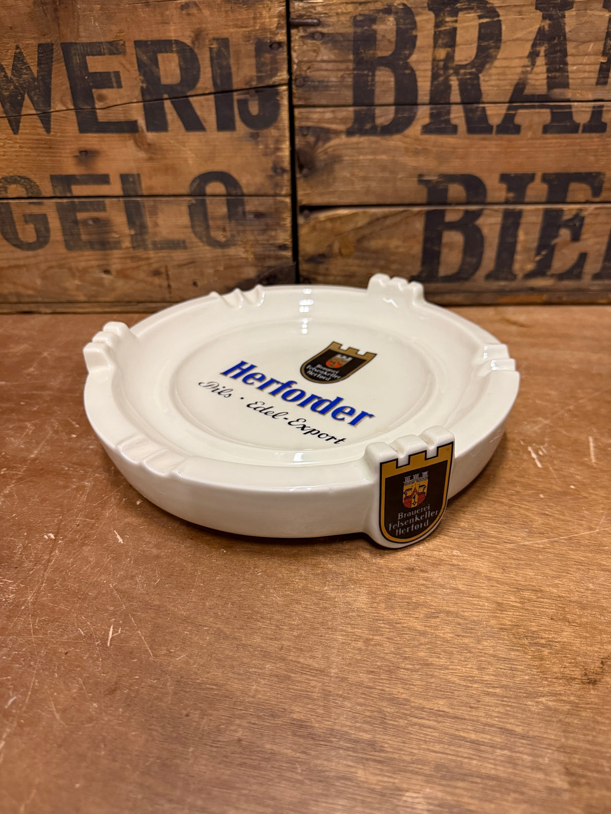 Herforder Pils Edel Export reclameasbak