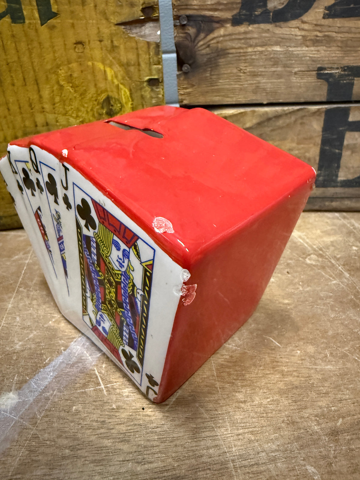 Speelkaarten spaarpot