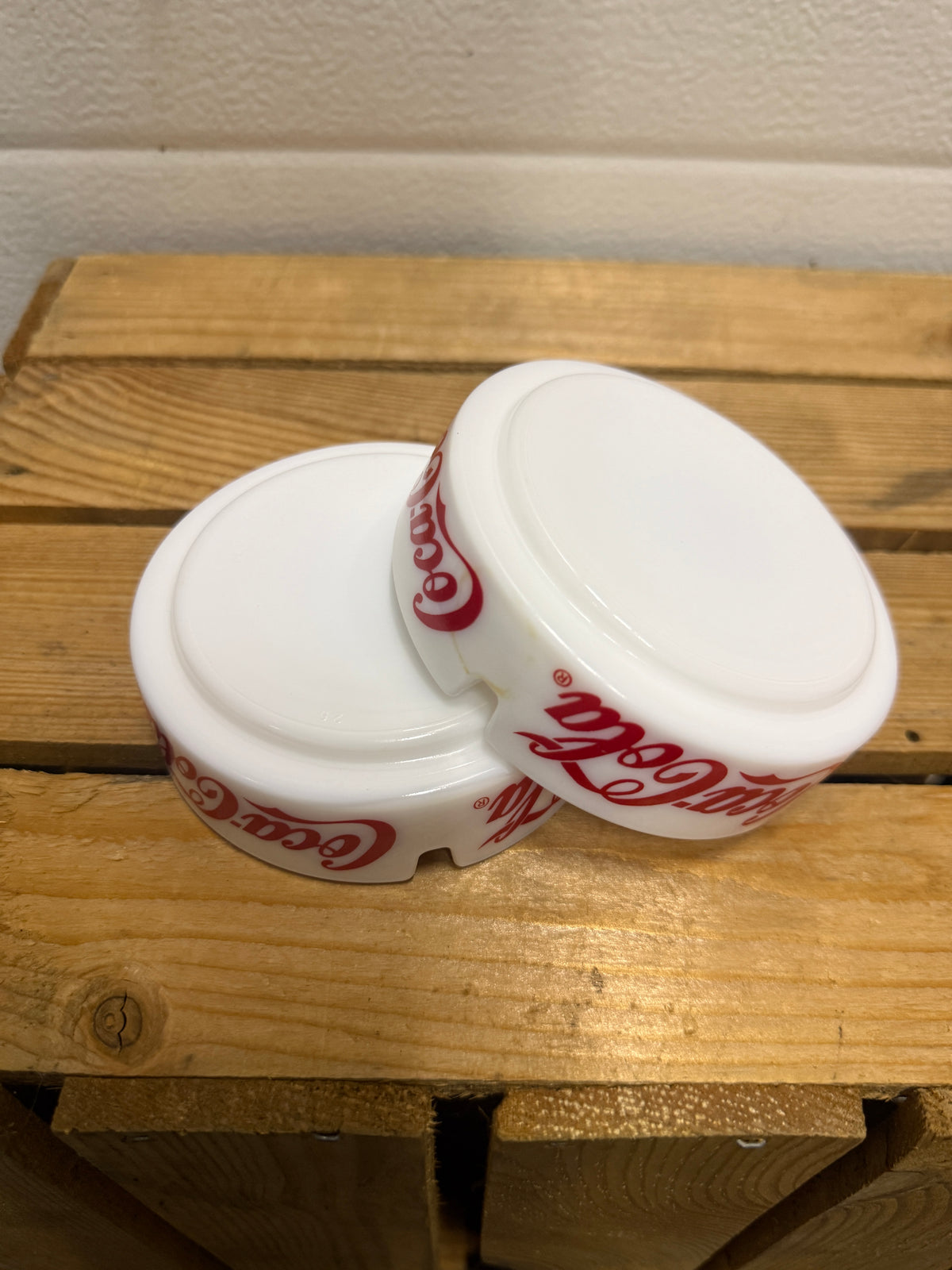 Coca-Cola opaalglazen reclameasbak