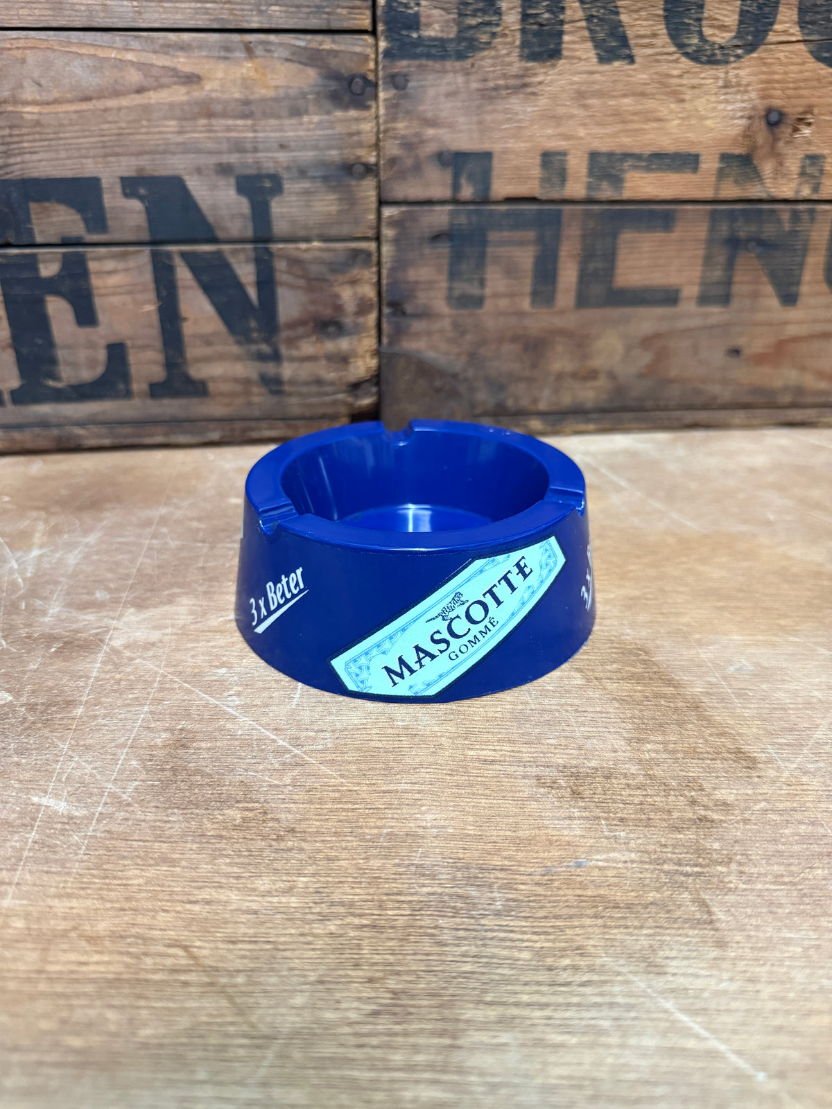 Vintage Mascotte 3x Beter Praesidium asbak