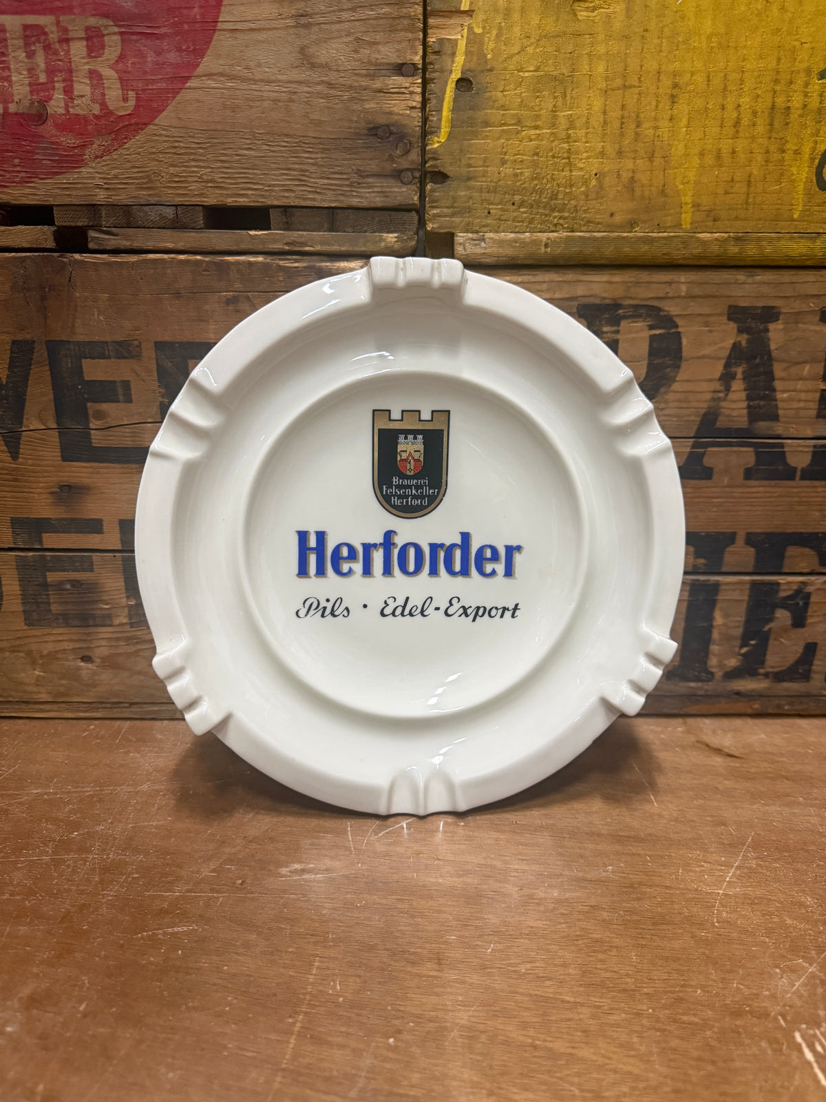 Herforder Pils Edel Export reclameasbak