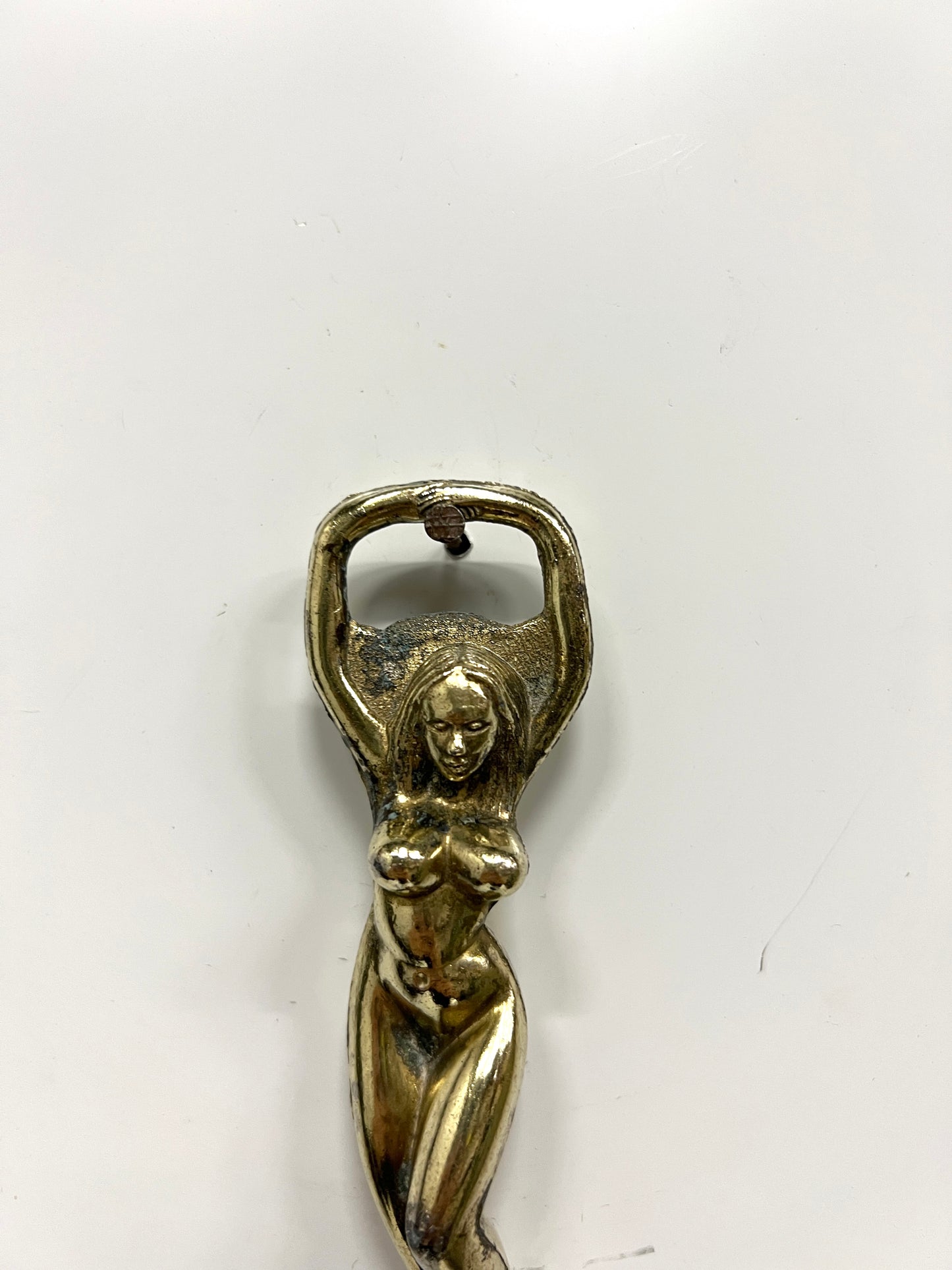 Vintage Brass Lady Bottle Opener