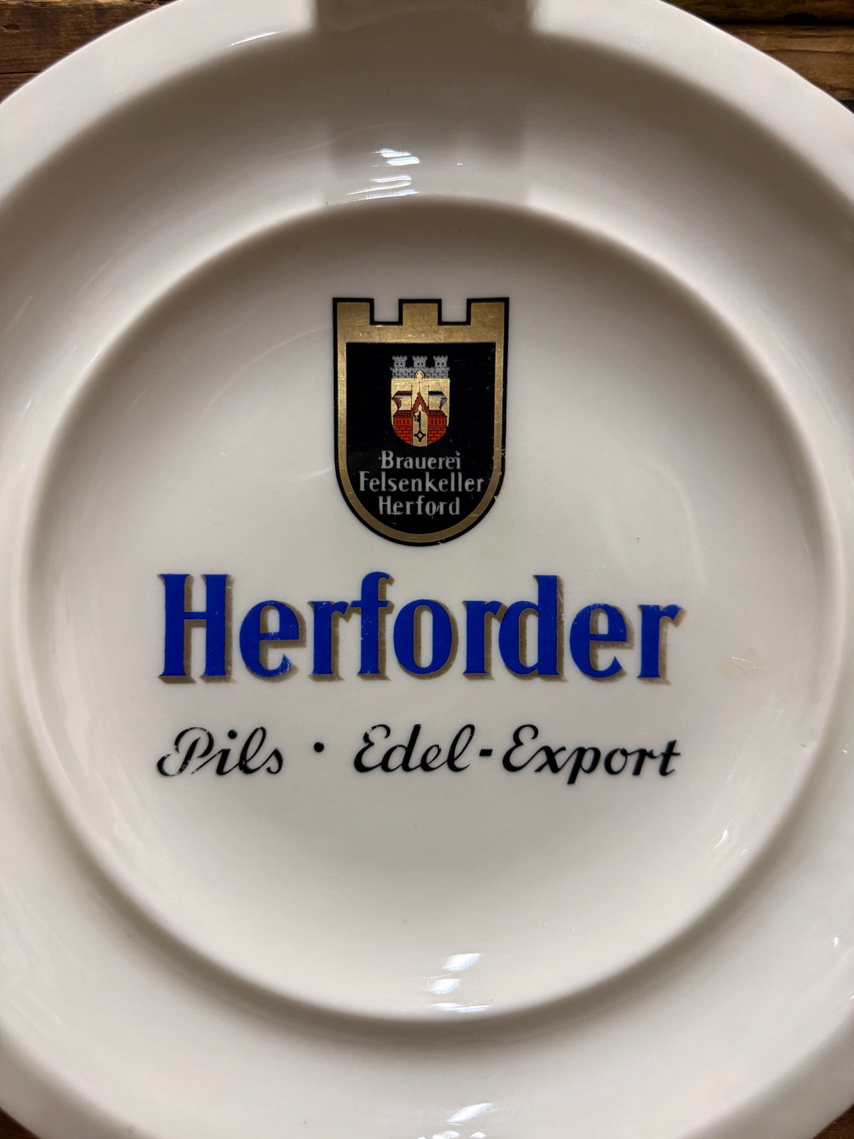 Herforder Pils Edel Export reclameasbak