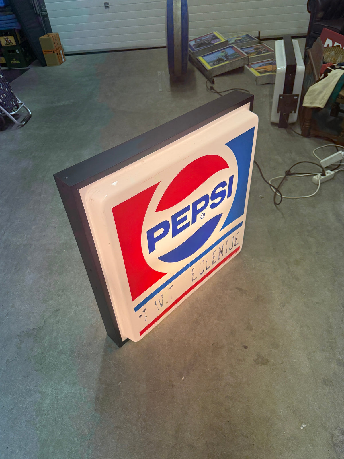 Vintage Pepsi dubbelzijdige lichtbak jaren 90